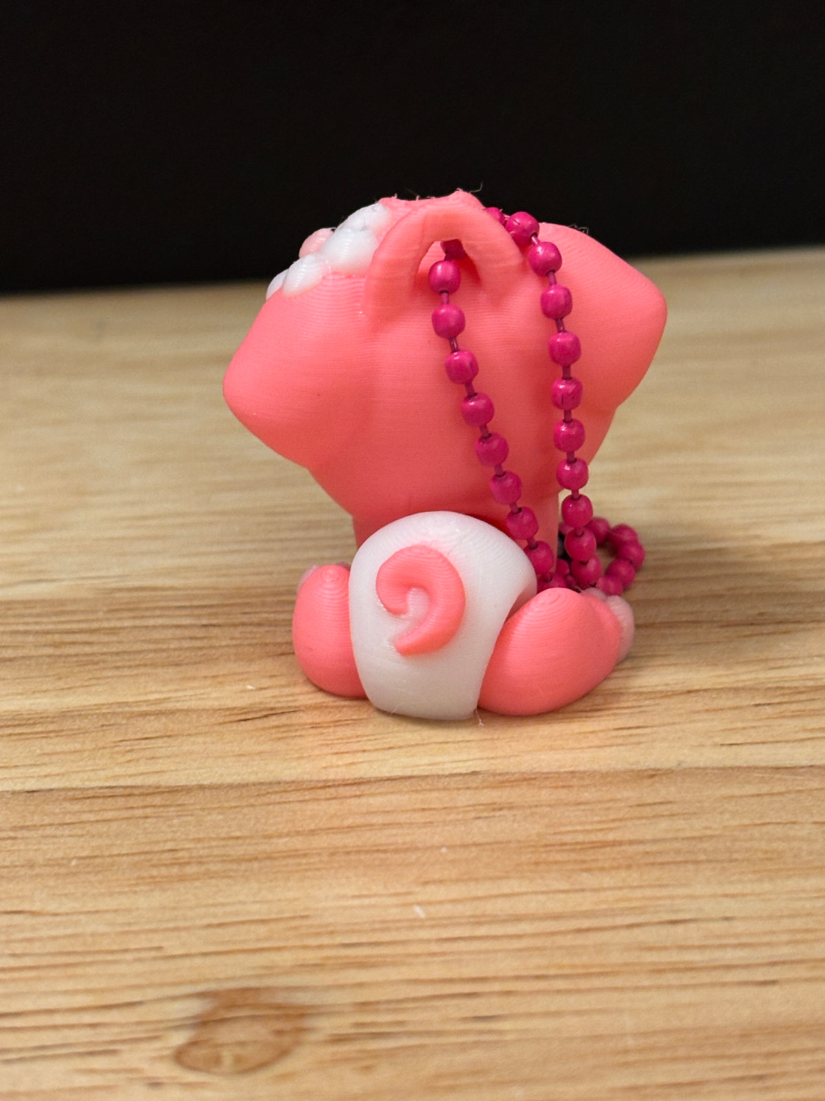 Pink baby pig Key chain, 3D printed piglet keychain, Baby Pig Key chain