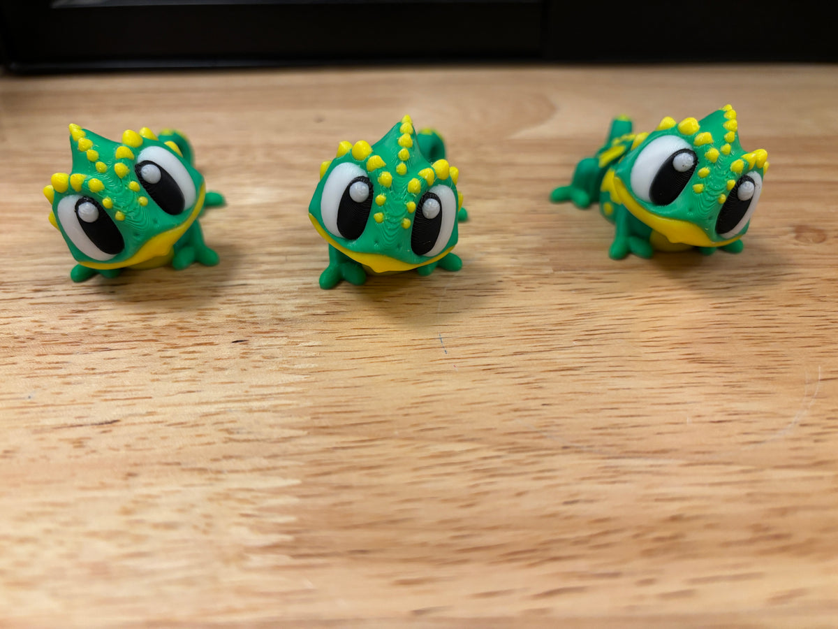 Chameleon Key chain, 3D printed lizard keychain, Chameleon key chain