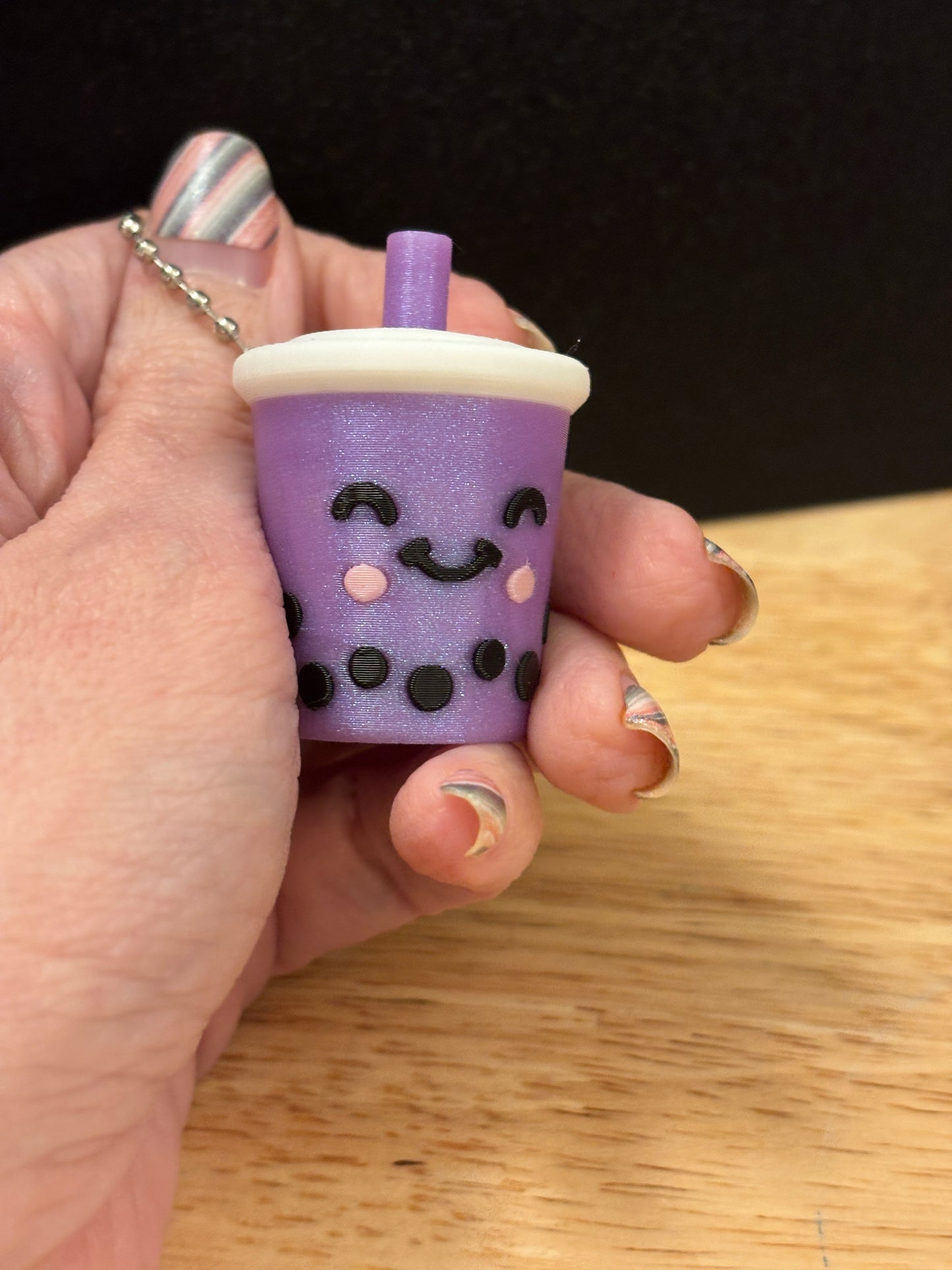 Clicker Boba Key chain, 3D printed Tea keychain, Boba Clicker