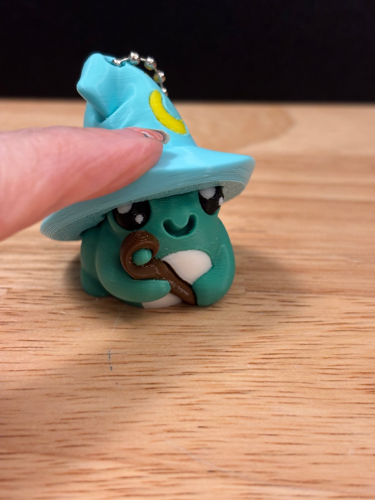 Clicker Wizard Toad Key chain, 3D printed Toad keychain, Toad Keychain, Clicky Keychain, Frog Wizard clicker