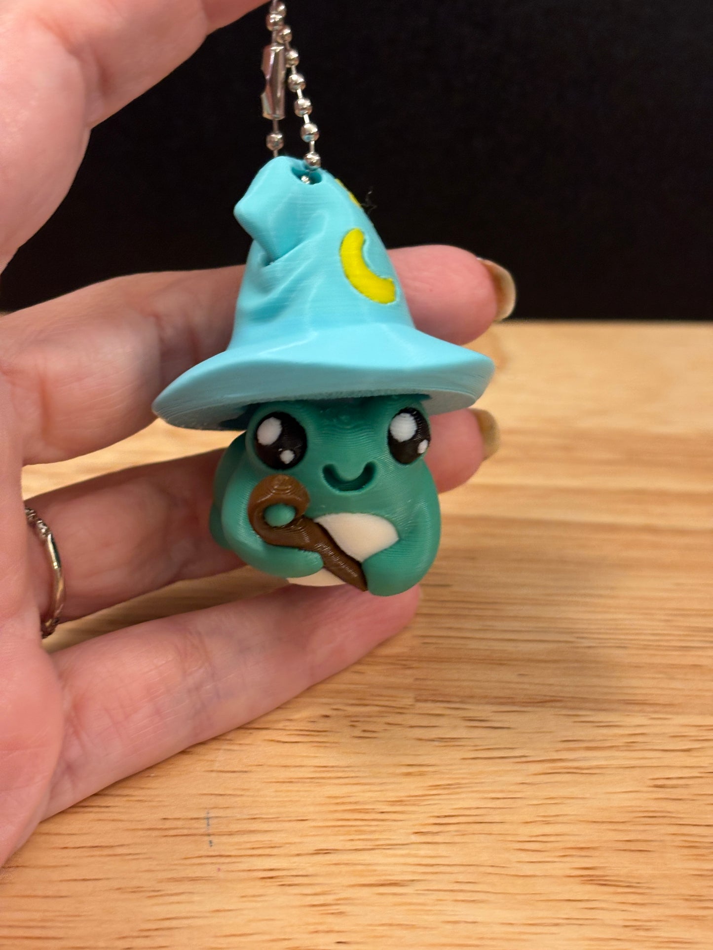 Clicker Wizard Toad Key chain, 3D printed Toad keychain, Toad Keychain, Clicky Keychain, Frog Wizard clicker