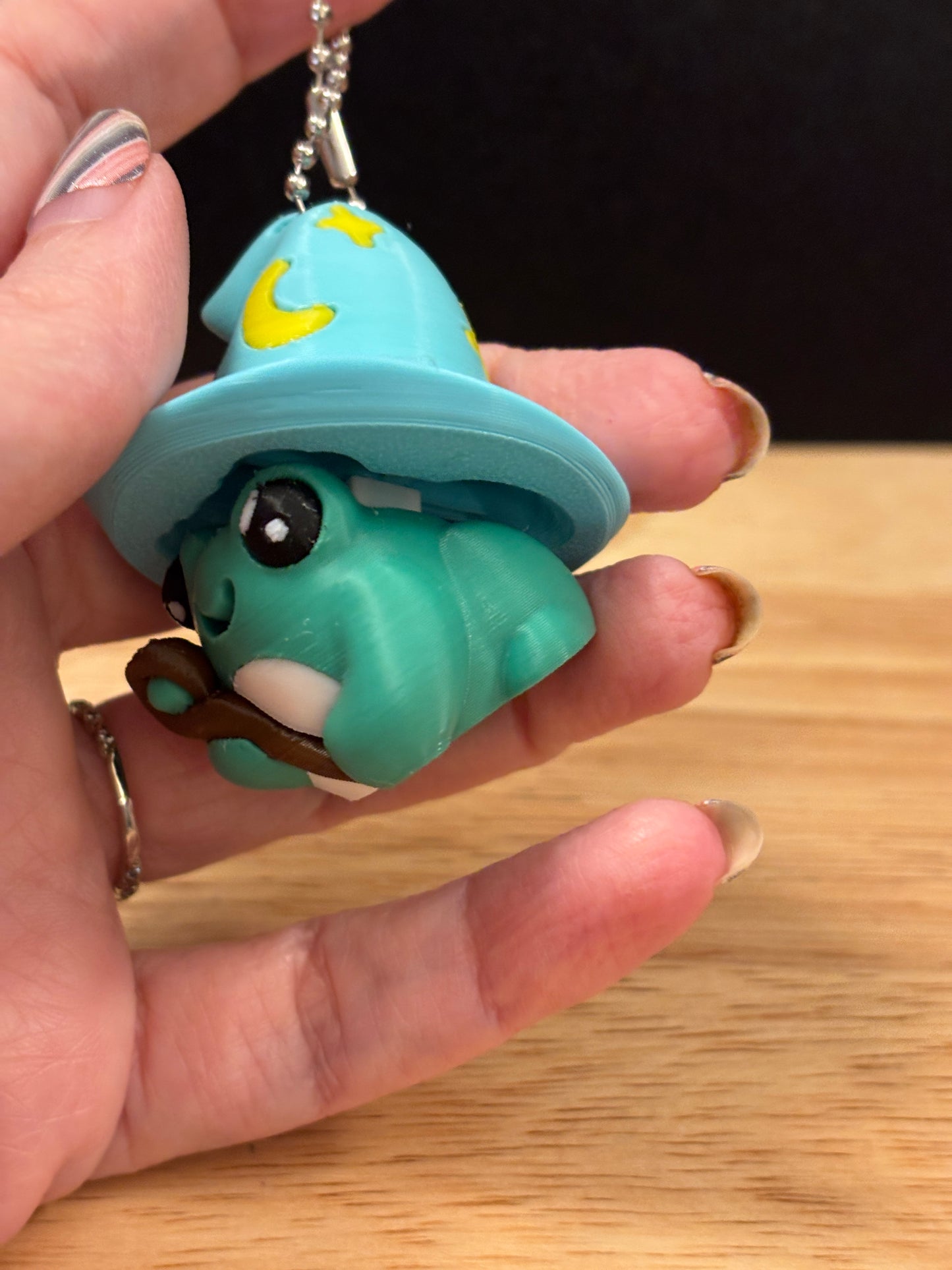 Clicker Wizard Toad Key chain, 3D printed Toad keychain, Toad Keychain, Clicky Keychain, Frog Wizard clicker
