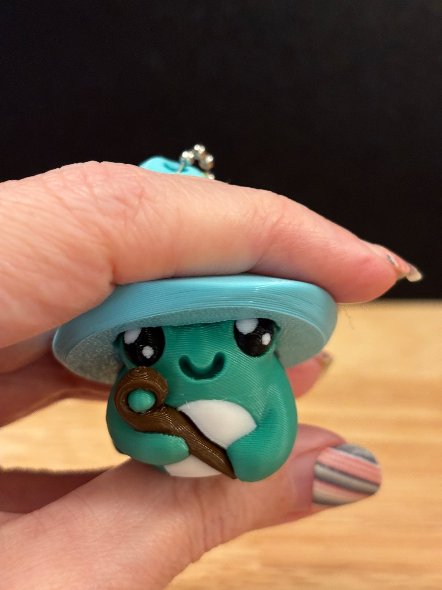 Clicker Wizard Toad Key chain, 3D printed Toad keychain, Toad Keychain, Clicky Keychain, Frog Wizard clicker