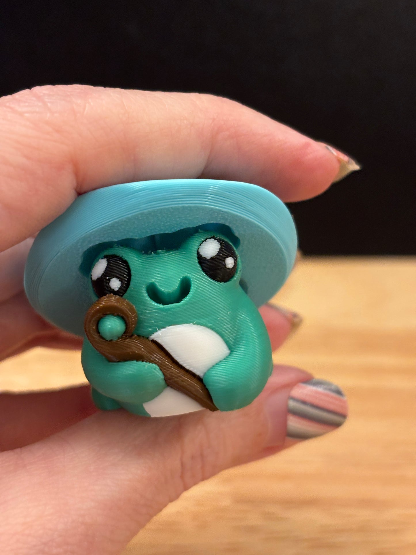 Clicker Wizard Toad Key chain, 3D printed Toad keychain, Toad Keychain, Clicky Keychain, Frog Wizard clicker