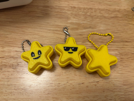 Star fidget clicker, Star clicker, Smile on Star fidget clicker keychain