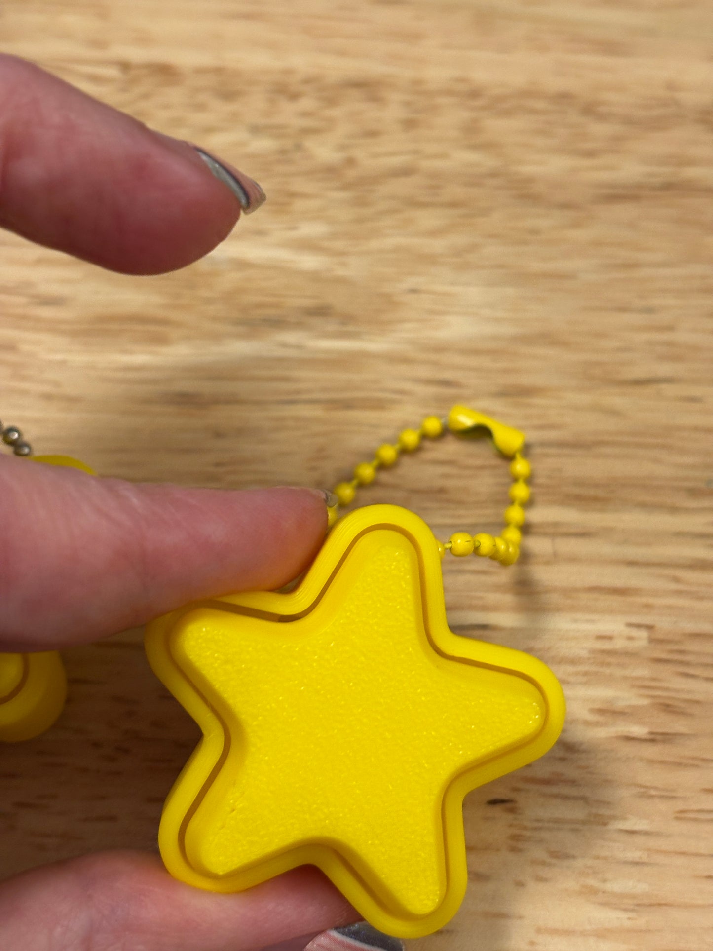 Star fidget clicker, Star clicker, Smile on Star fidget clicker keychain