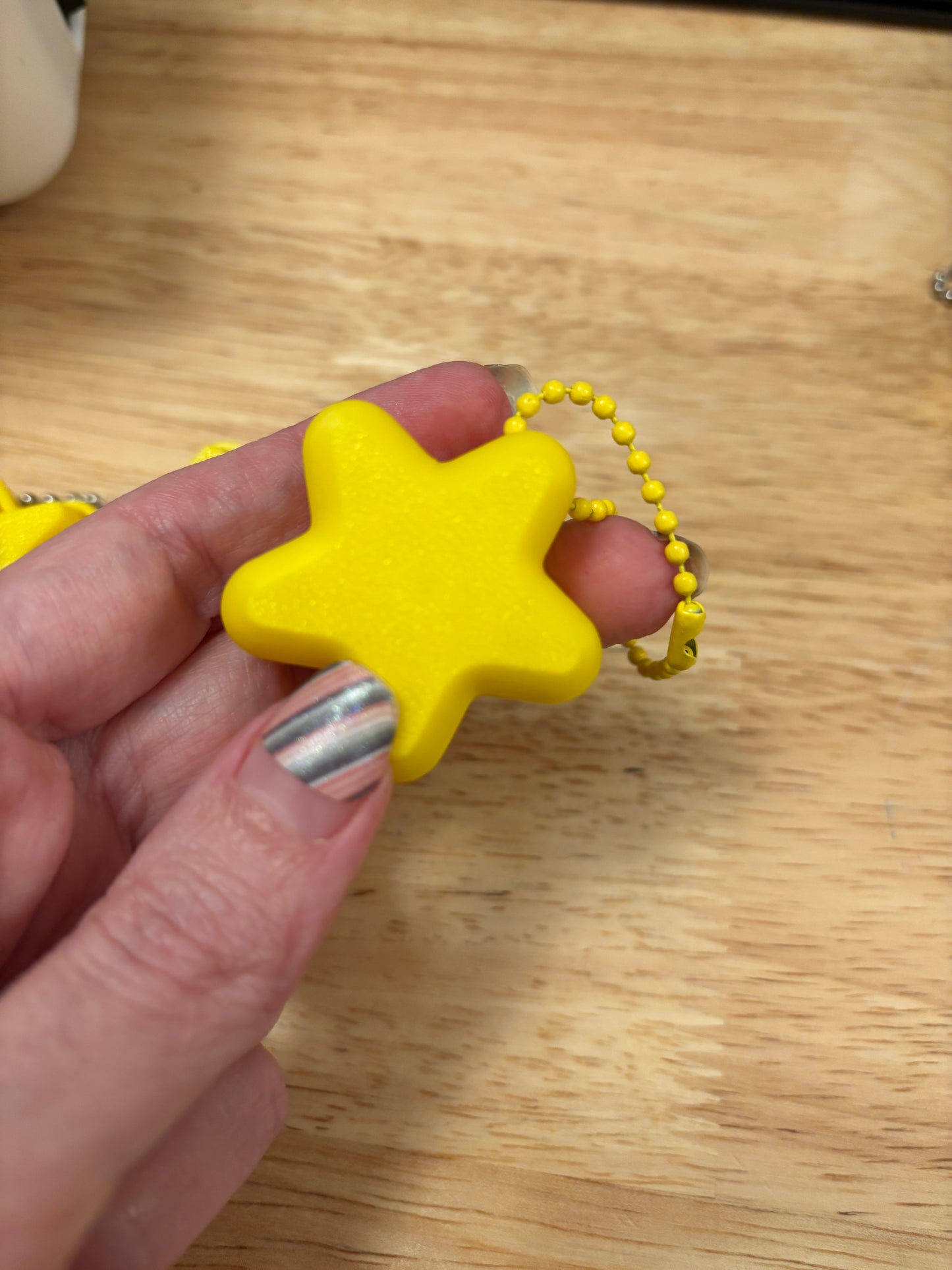 Star fidget clicker, Star clicker, Smile on Star fidget clicker keychain