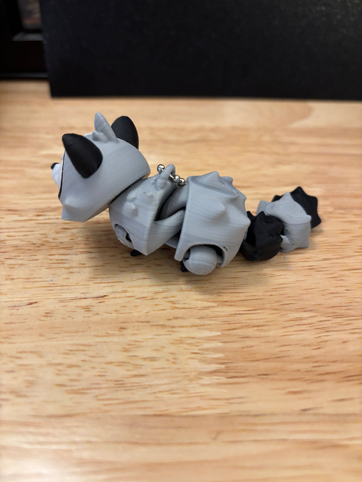 Raccoon Keychain with Trash can, 3D printed Raccoon keychain, Trash Can with Raccoon Keychain