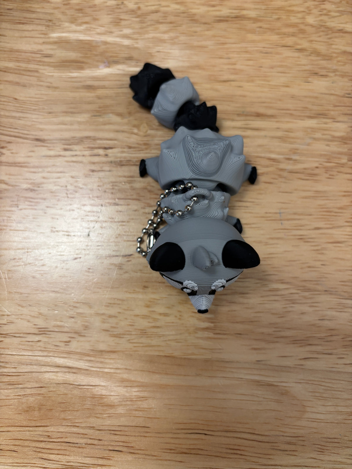 Raccoon Keychain with Trash can, 3D printed Raccoon keychain, Trash Can with Raccoon Keychain