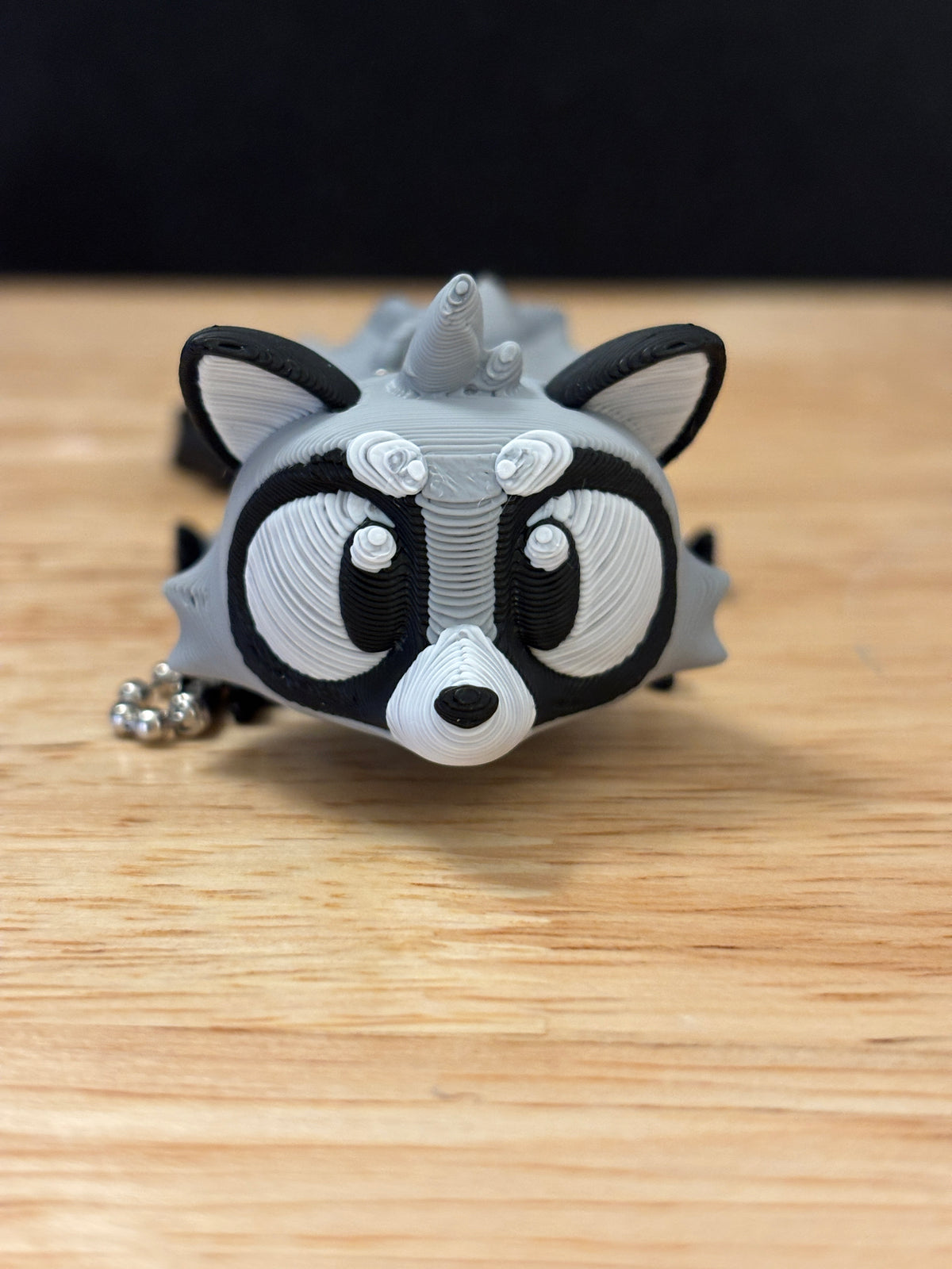 Raccoon Keychain with Trash can, 3D printed Raccoon keychain, Trash Can with Raccoon Keychain