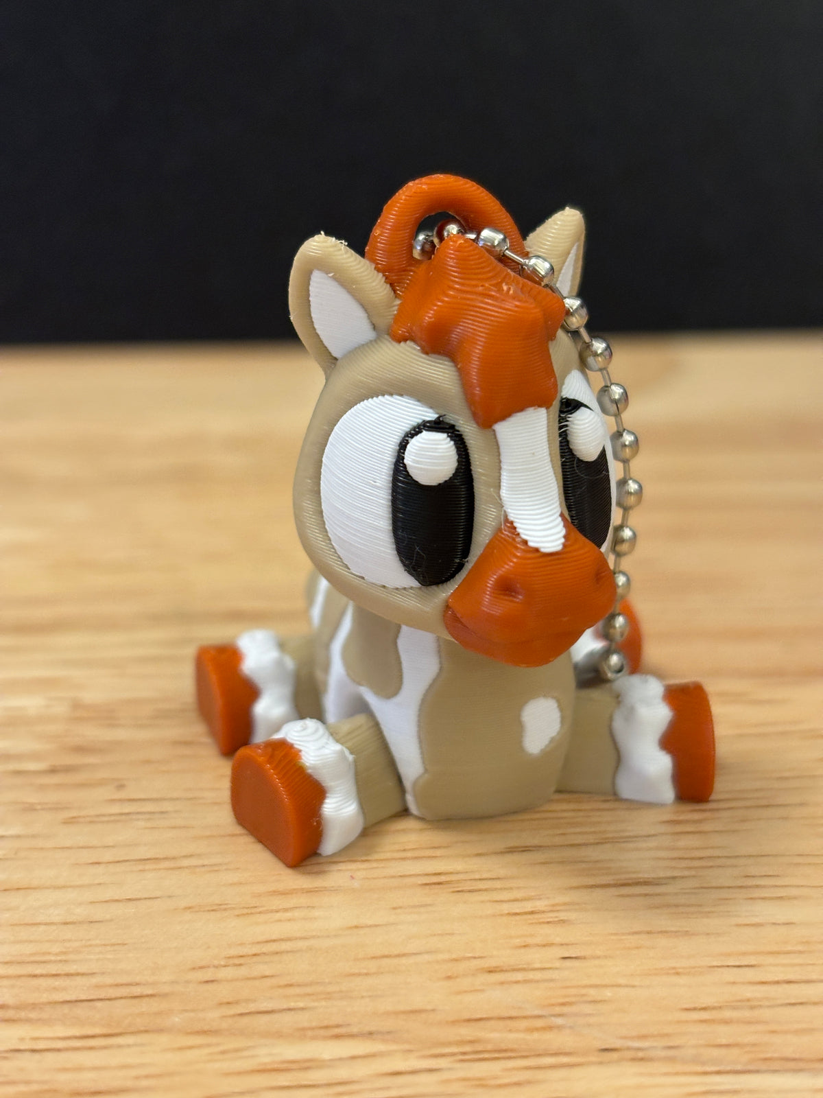 3D printed Brown Spotted Horse, Horse keychain, Solid Brown Horse key chain, Horse key chain