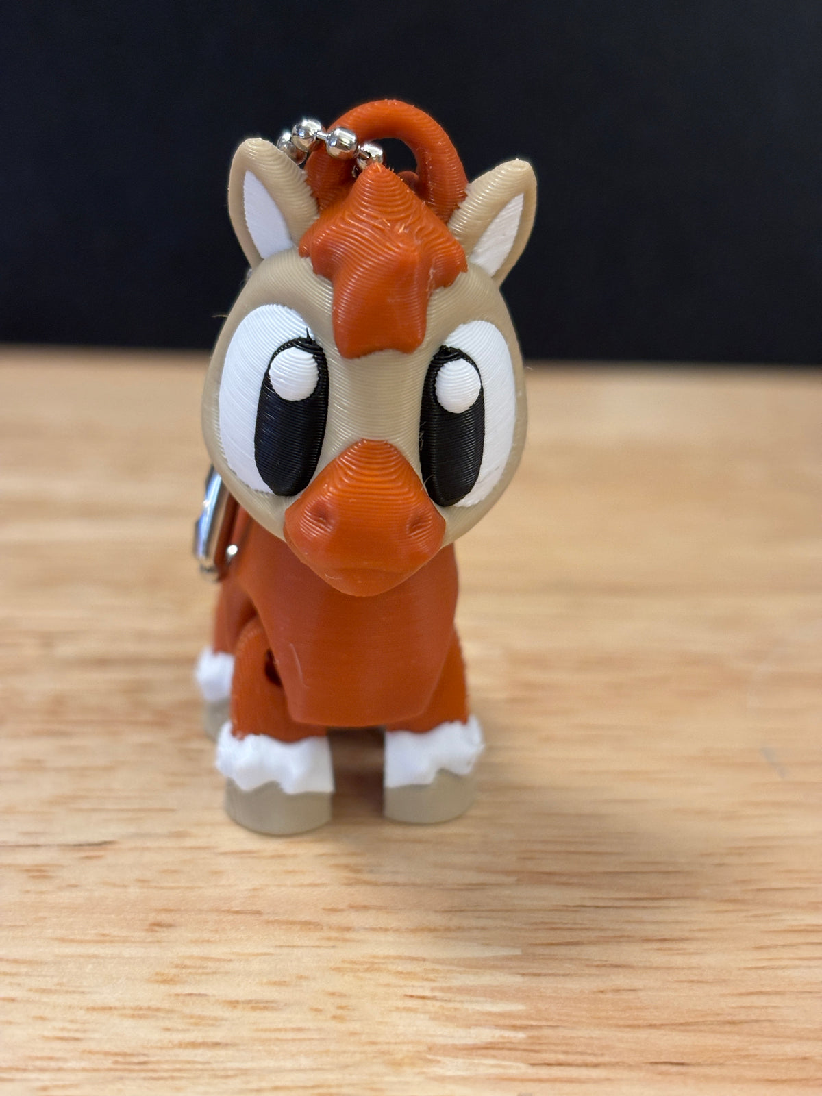 3D printed Brown Spotted Horse, Horse keychain, Solid Brown Horse key chain, Horse key chain