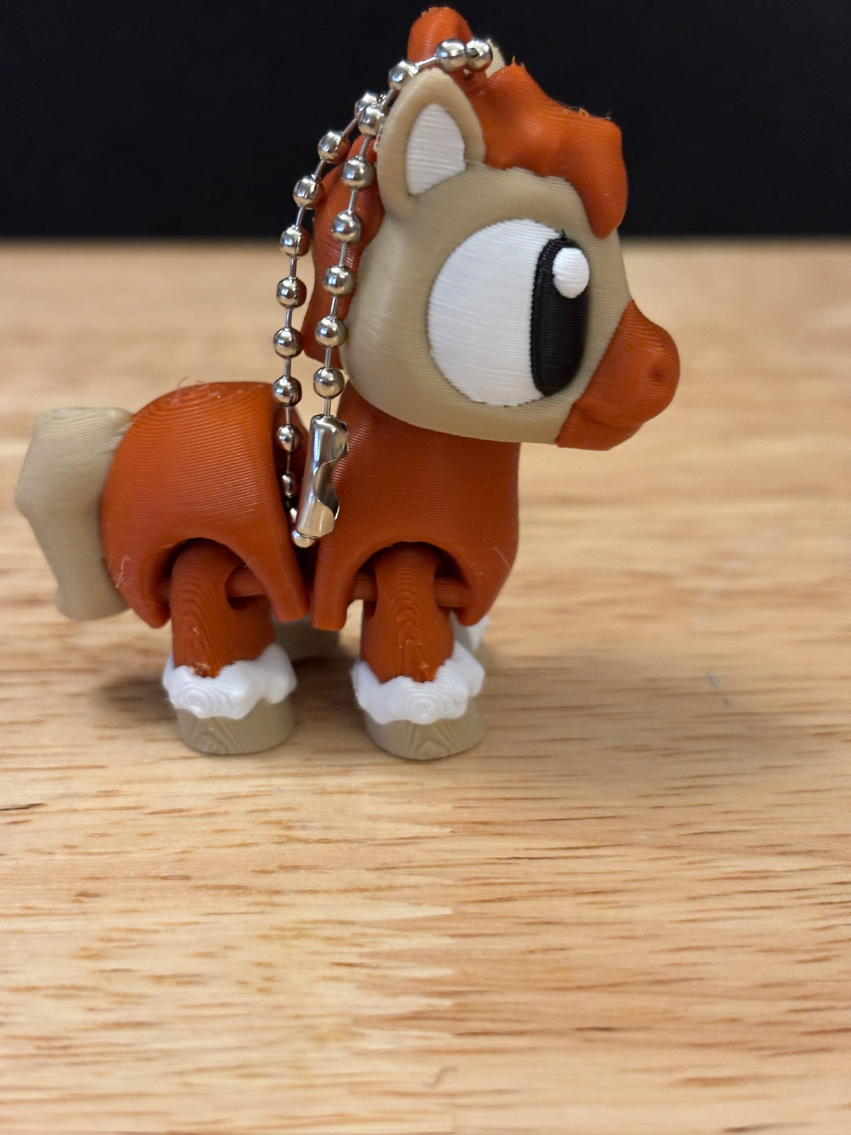 3D printed Brown Spotted Horse, Horse keychain, Solid Brown Horse key chain, Horse key chain