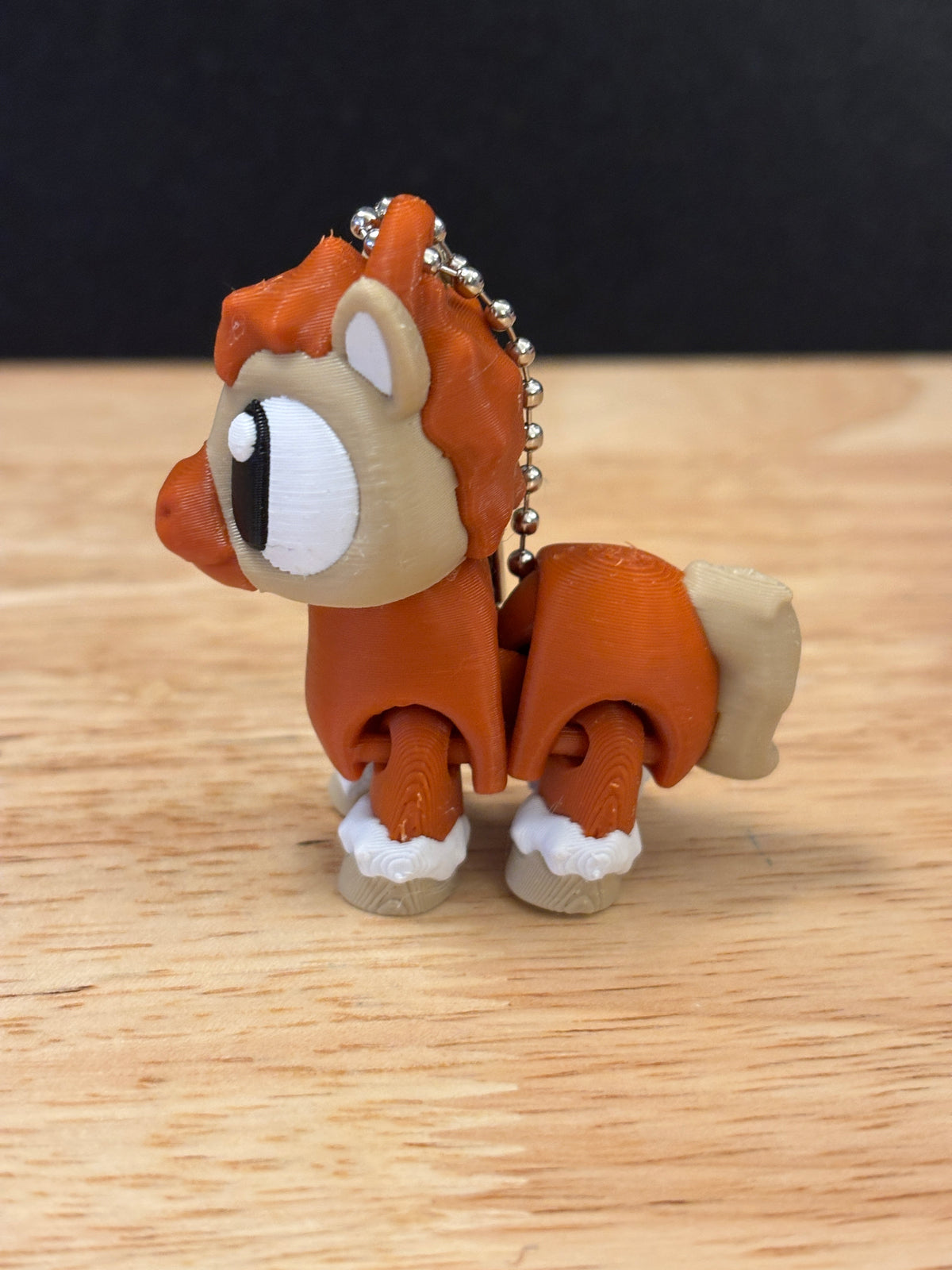 3D printed Brown Spotted Horse, Horse keychain, Solid Brown Horse key chain, Horse key chain