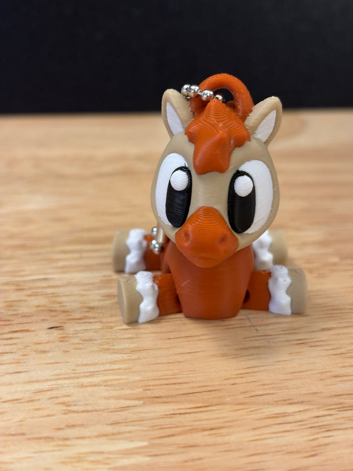 3D printed Brown Spotted Horse, Horse keychain, Solid Brown Horse key chain, Horse key chain