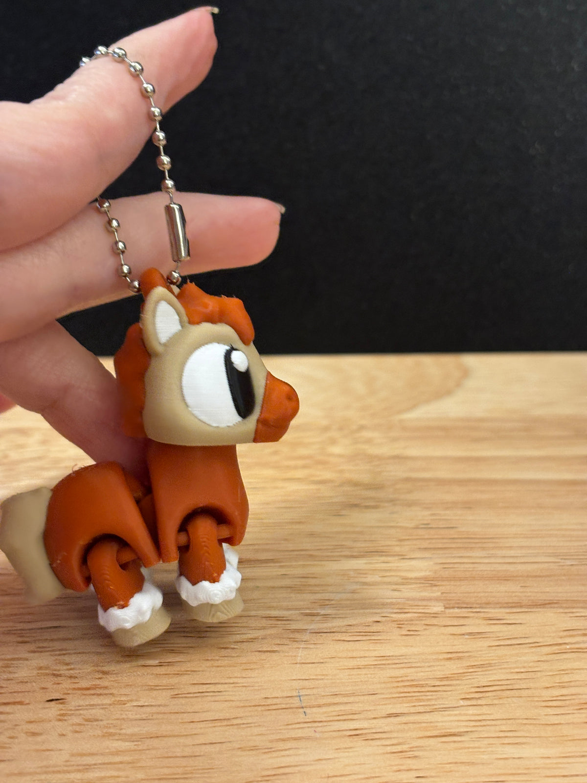 3D printed Brown Spotted Horse, Horse keychain, Solid Brown Horse key chain, Horse key chain