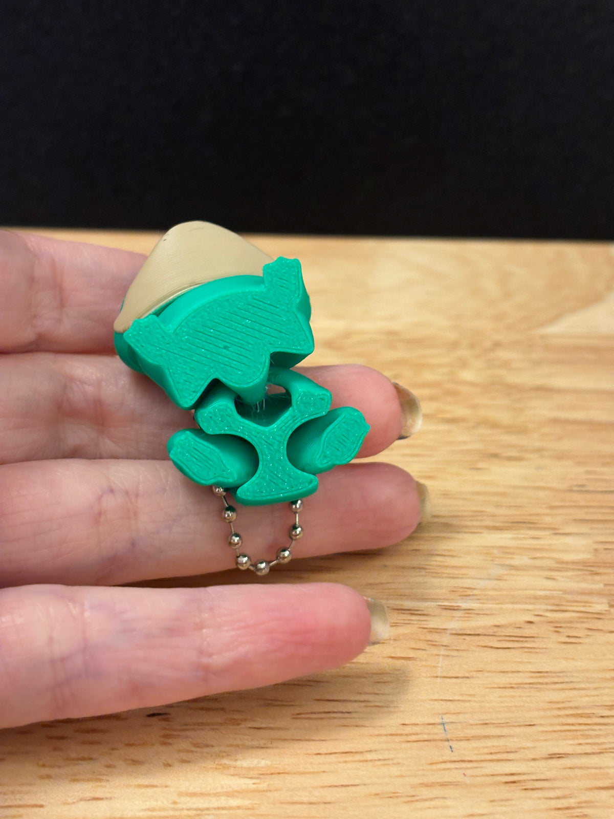 Frog Key chain, 3D printed keychain, Frog keychain, Frog Key chain, Flexi Frog Key Chain