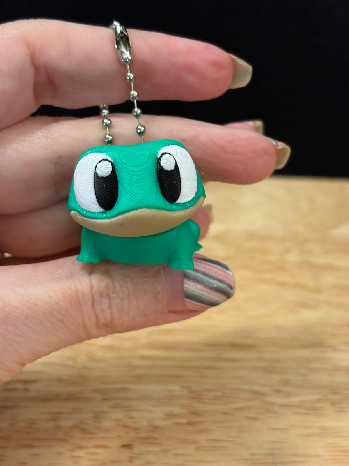 Frog Key chain, 3D printed keychain, Frog keychain, Frog Key chain, Flexi Frog Key Chain