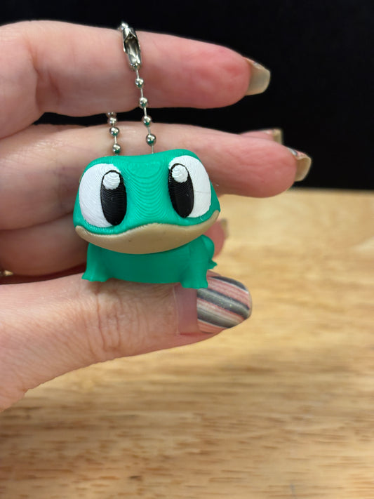 Frog Key chain, 3D printed keychain, Frog keychain, Frog Key chain, Flexi Frog Key Chain