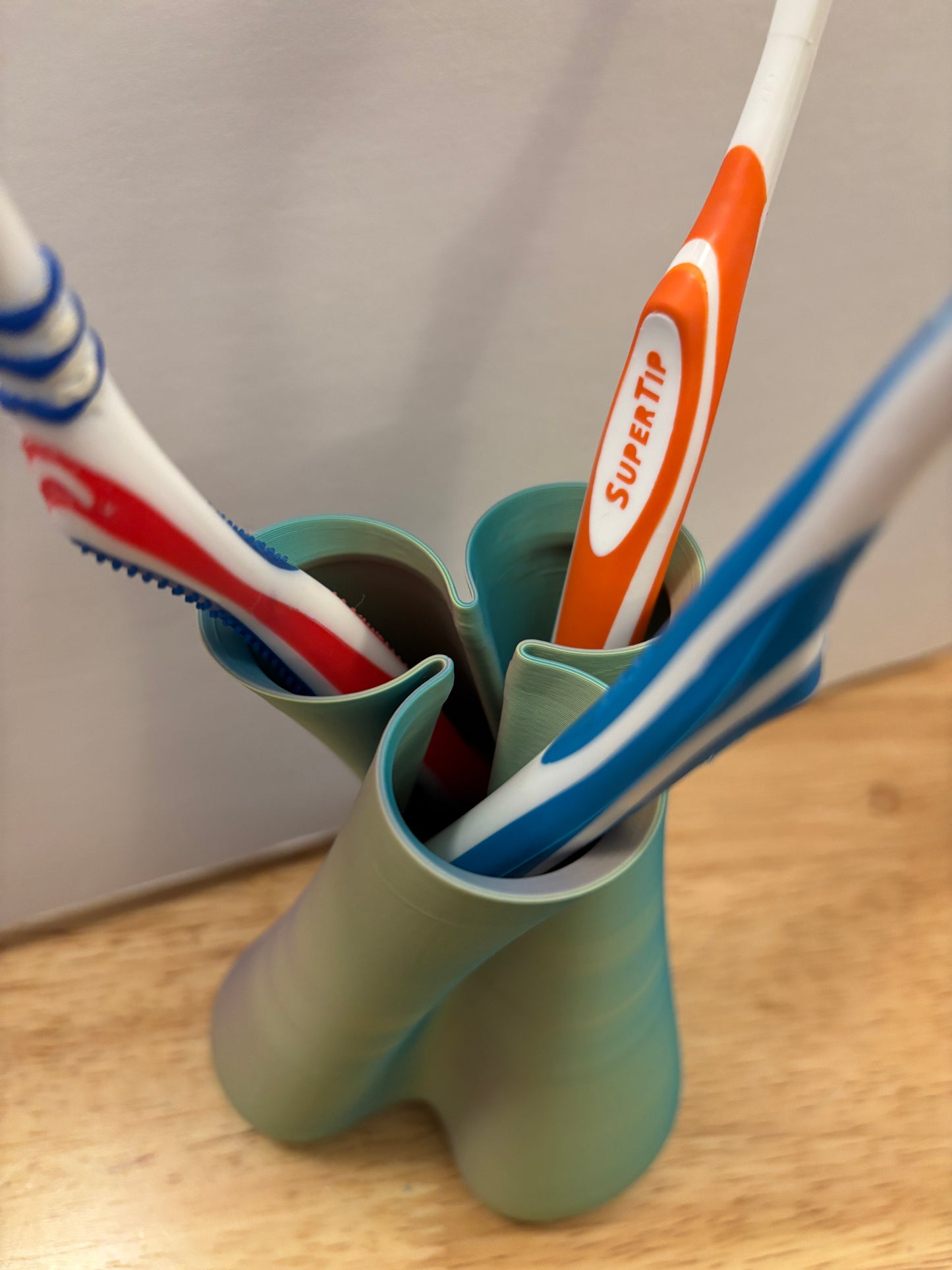 Triple toothbrush holder, Custom 3D Printed