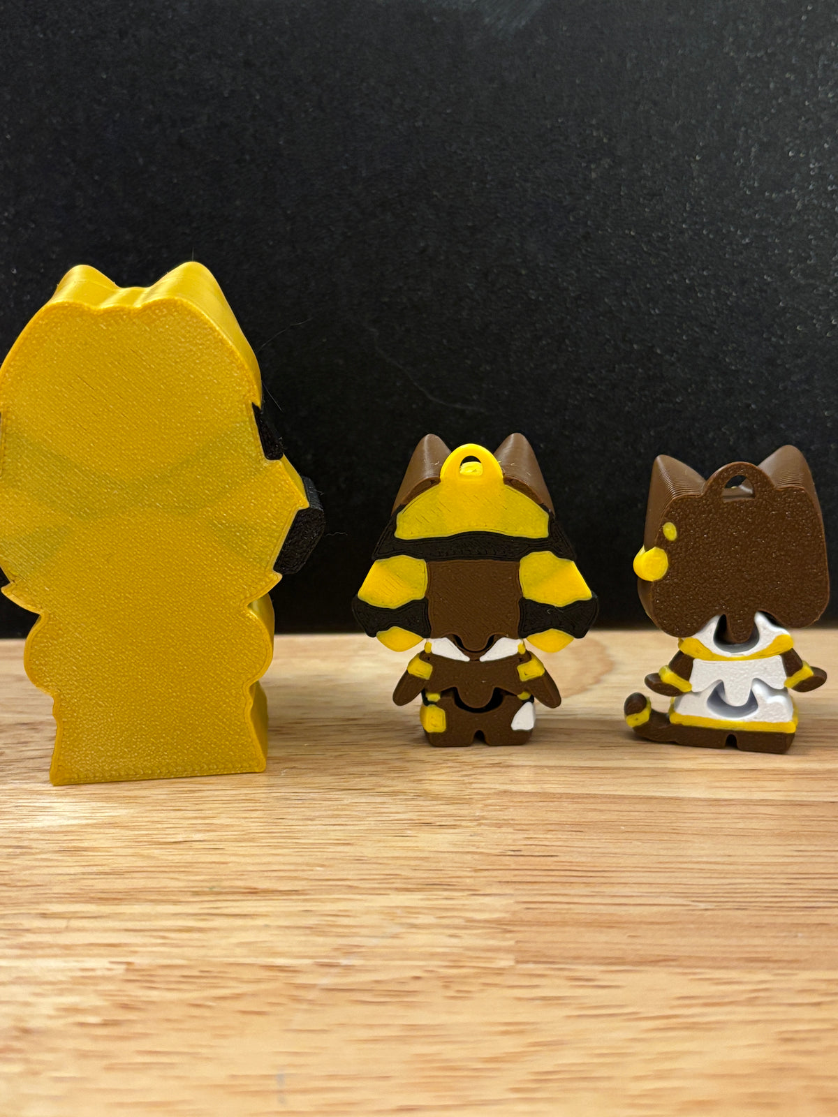 Two Cute Egyptian Cat key chains with sarcophagus, 3D printed cat key chains, sarcophagus with two Egyptian cat keychains, cat key chains