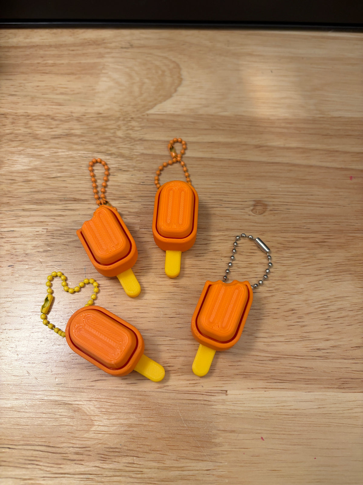 Clicky Popsicle Key chain, 3D printed Popsicle keychain
