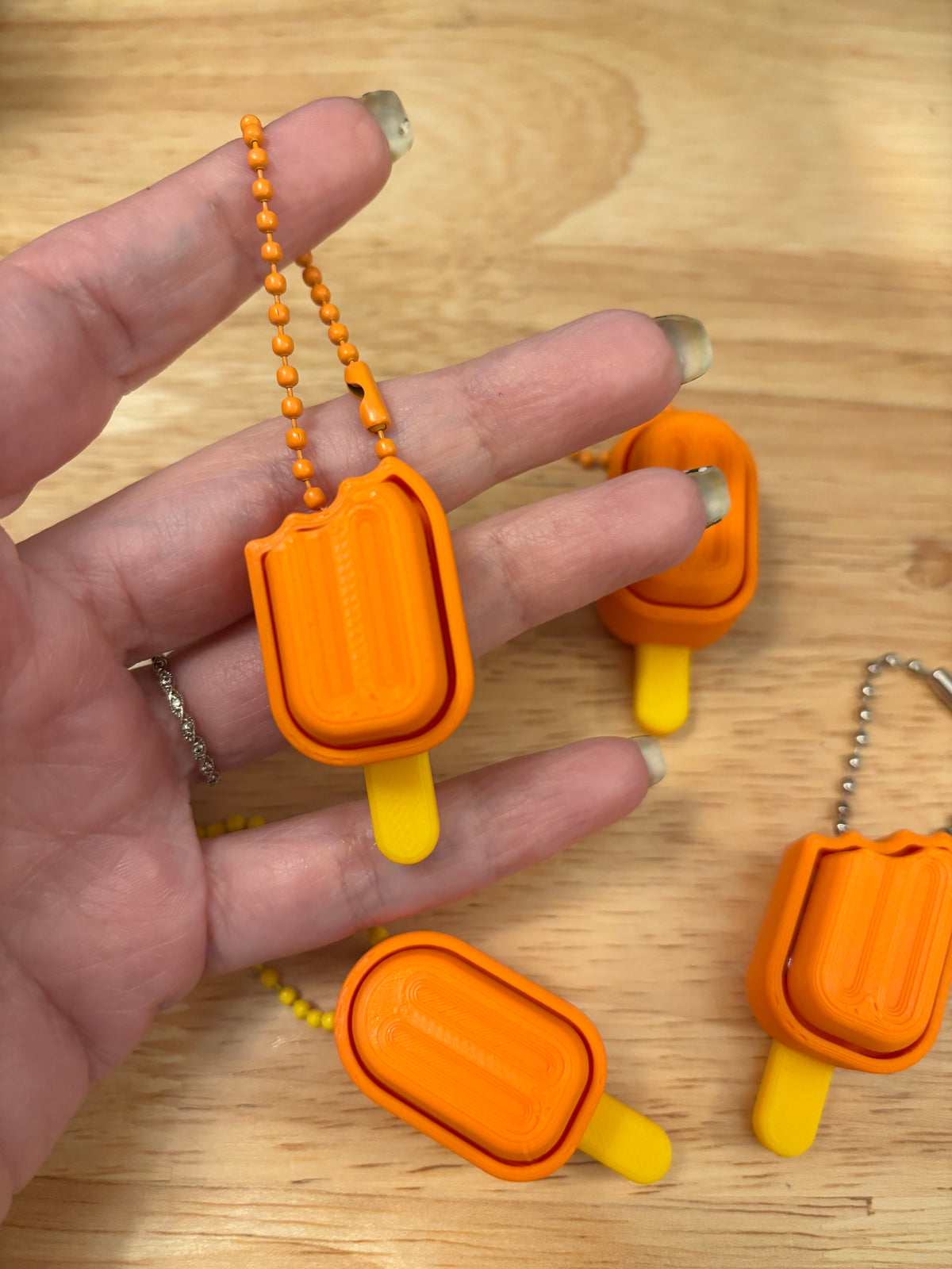 Clicky Popsicle Key chain, 3D printed Popsicle keychain