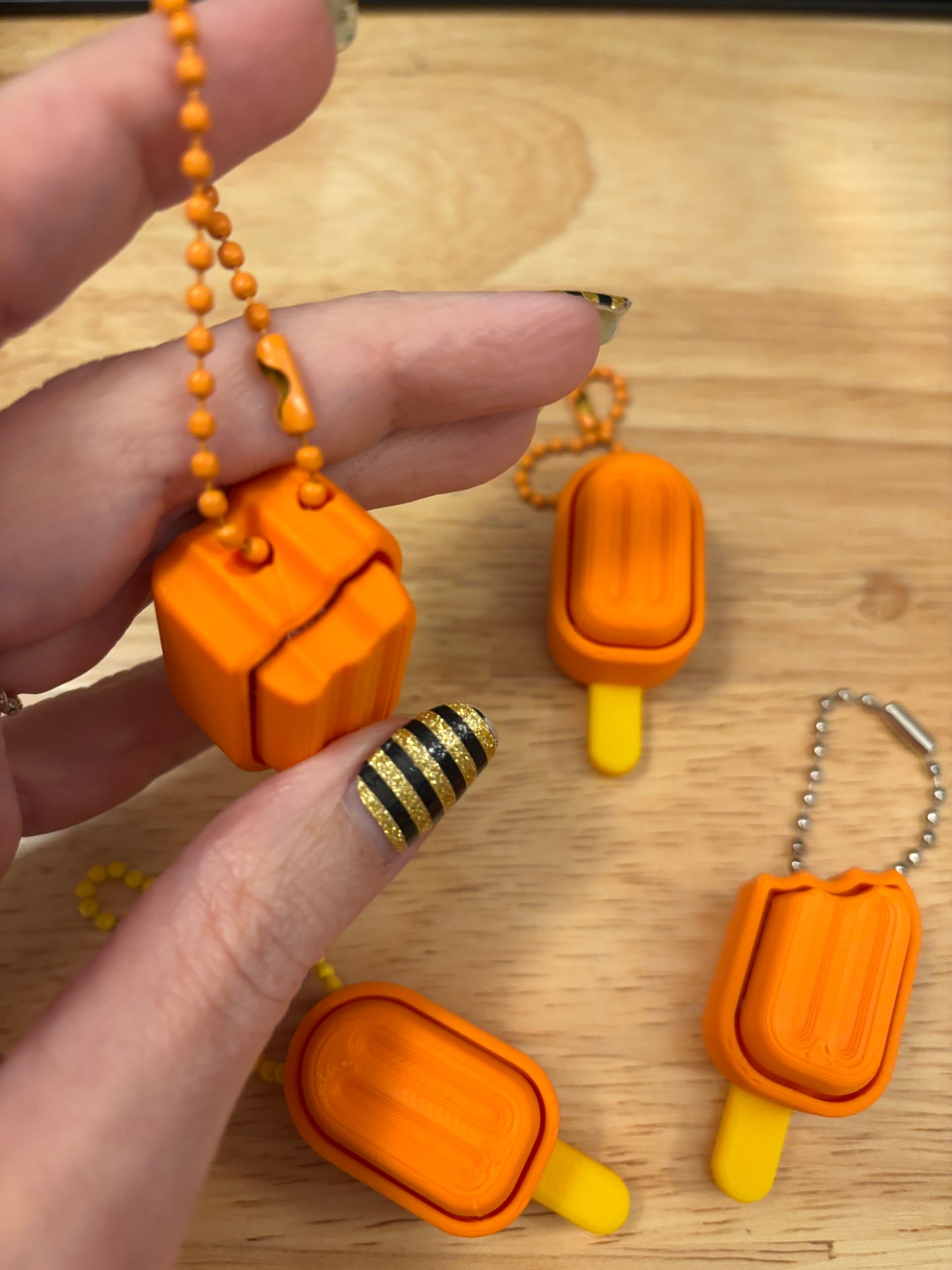 Clicky Popsicle Key chain, 3D printed Popsicle keychain