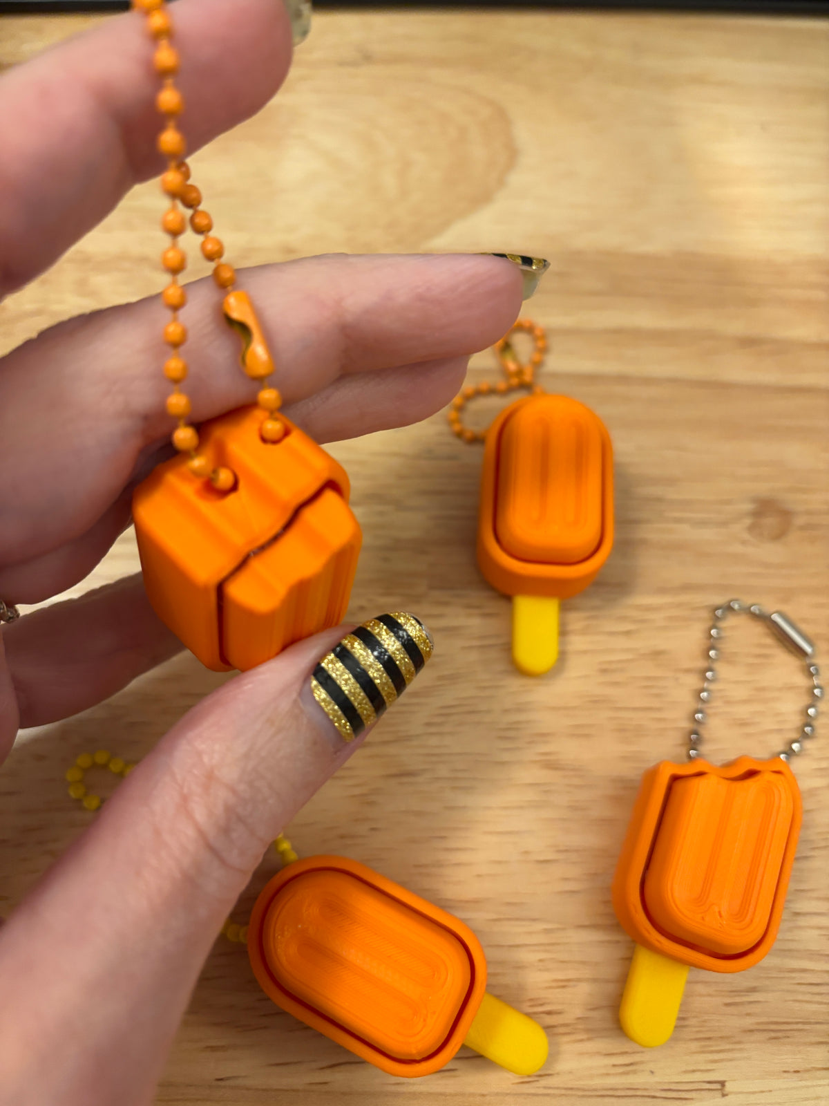 Clicky Popsicle Key chain, 3D printed Popsicle keychain