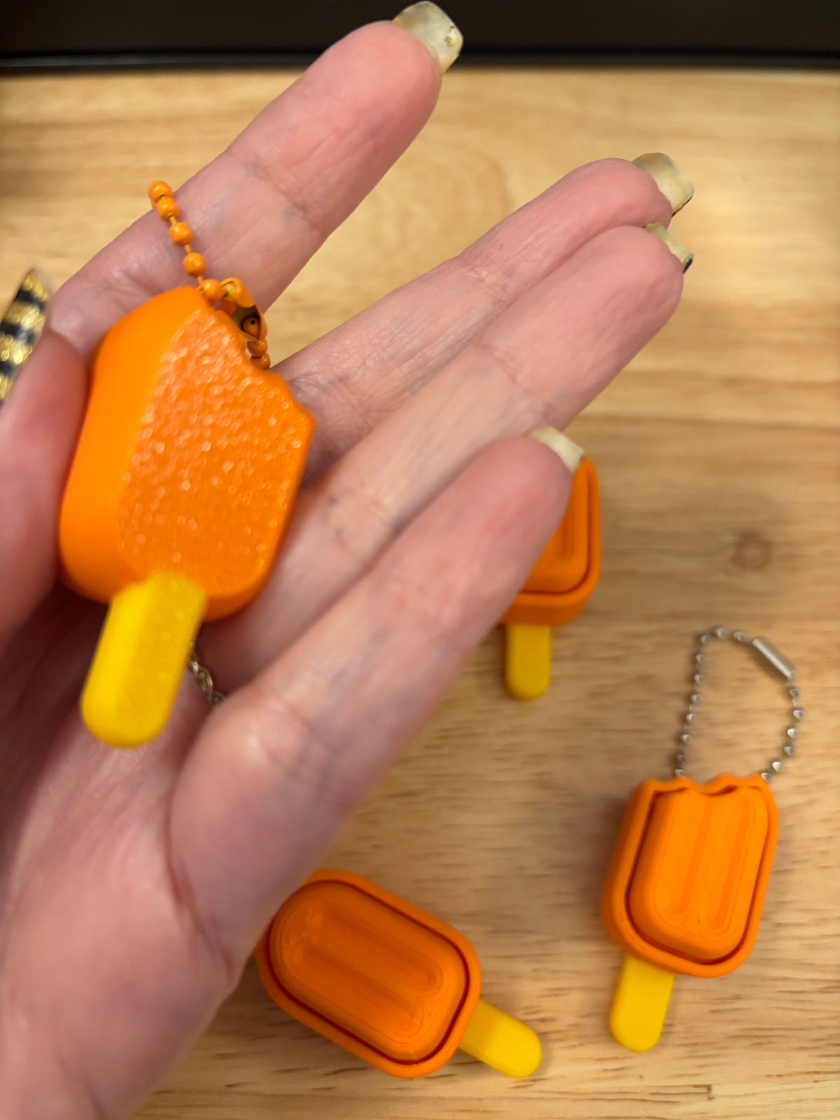 Clicky Popsicle Key chain, 3D printed Popsicle keychain