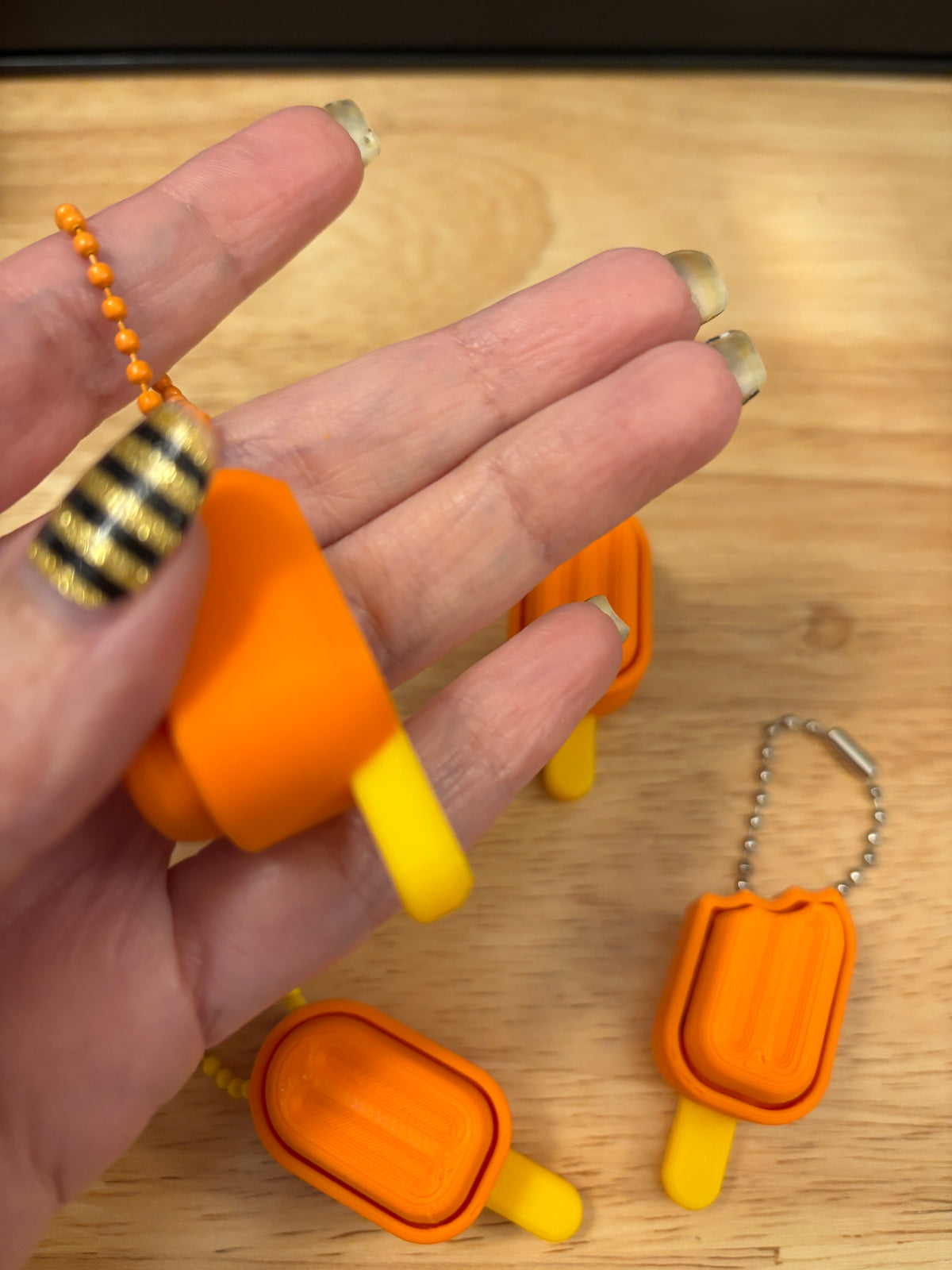 Clicky Popsicle Key chain, 3D printed Popsicle keychain
