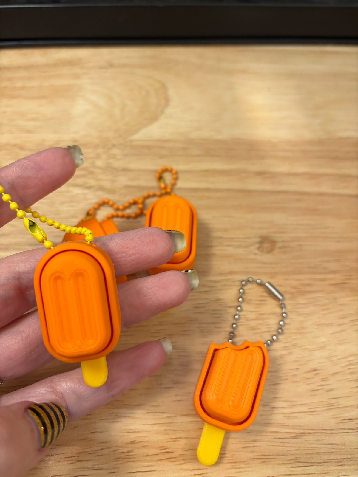 Clicky Popsicle Key chain, 3D printed Popsicle keychain