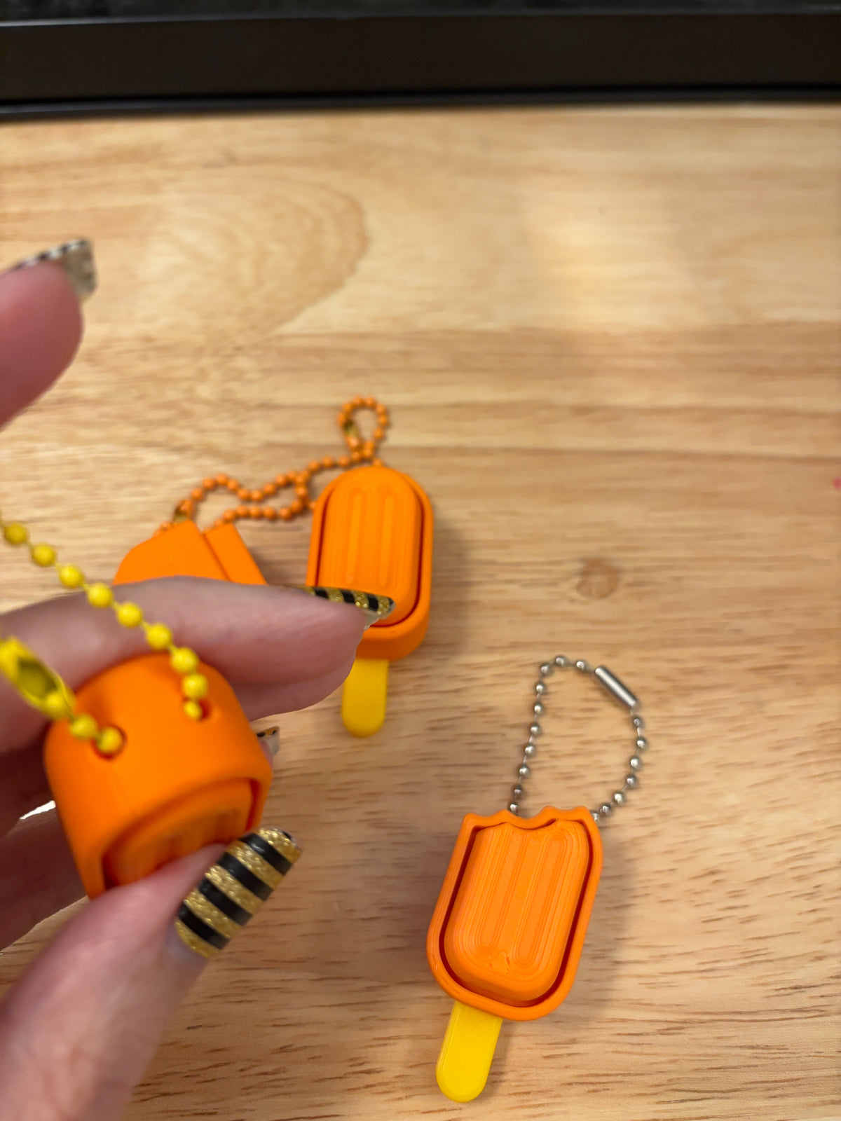 Clicky Popsicle Key chain, 3D printed Popsicle keychain