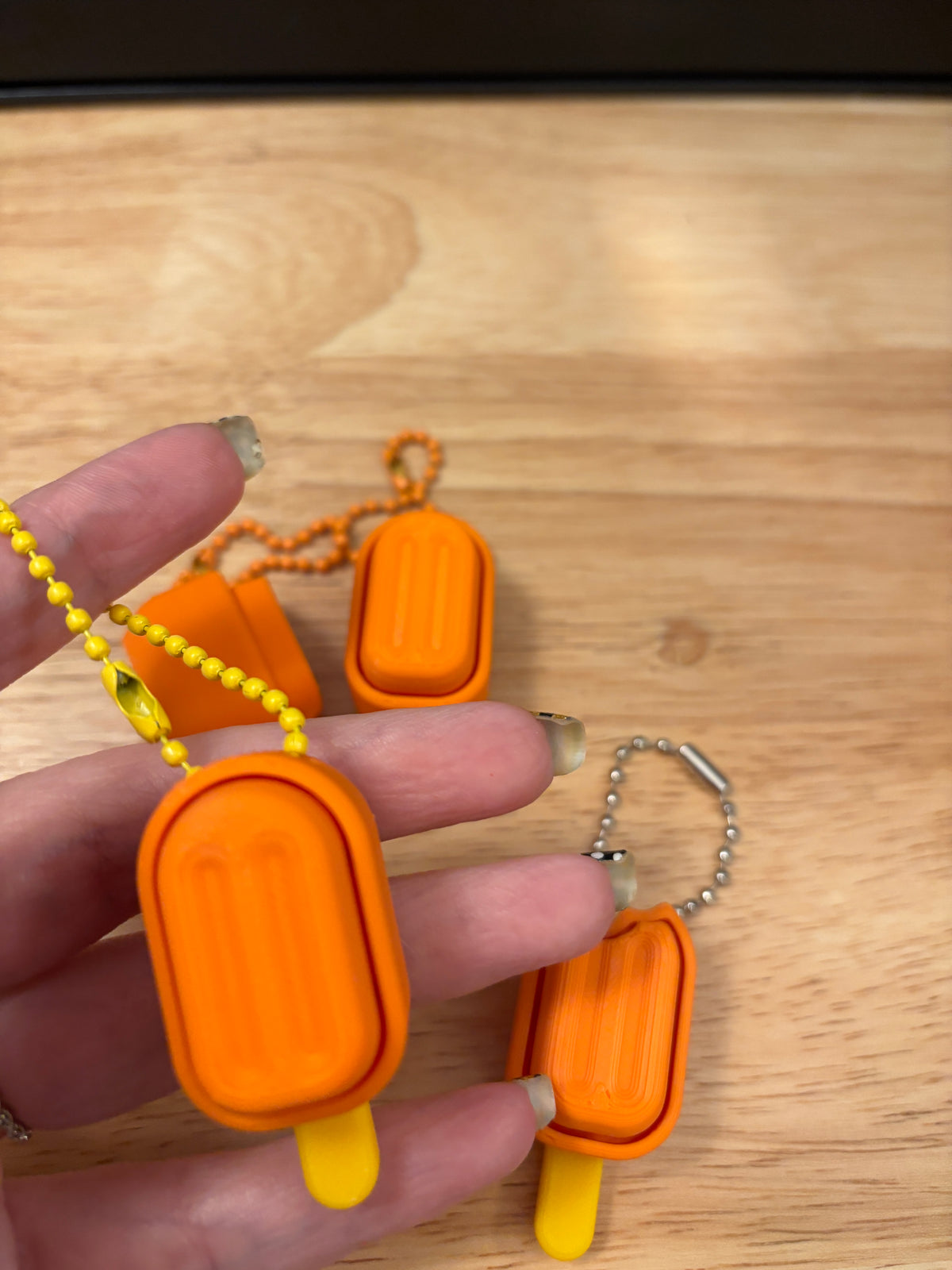 Clicky Popsicle Key chain, 3D printed Popsicle keychain