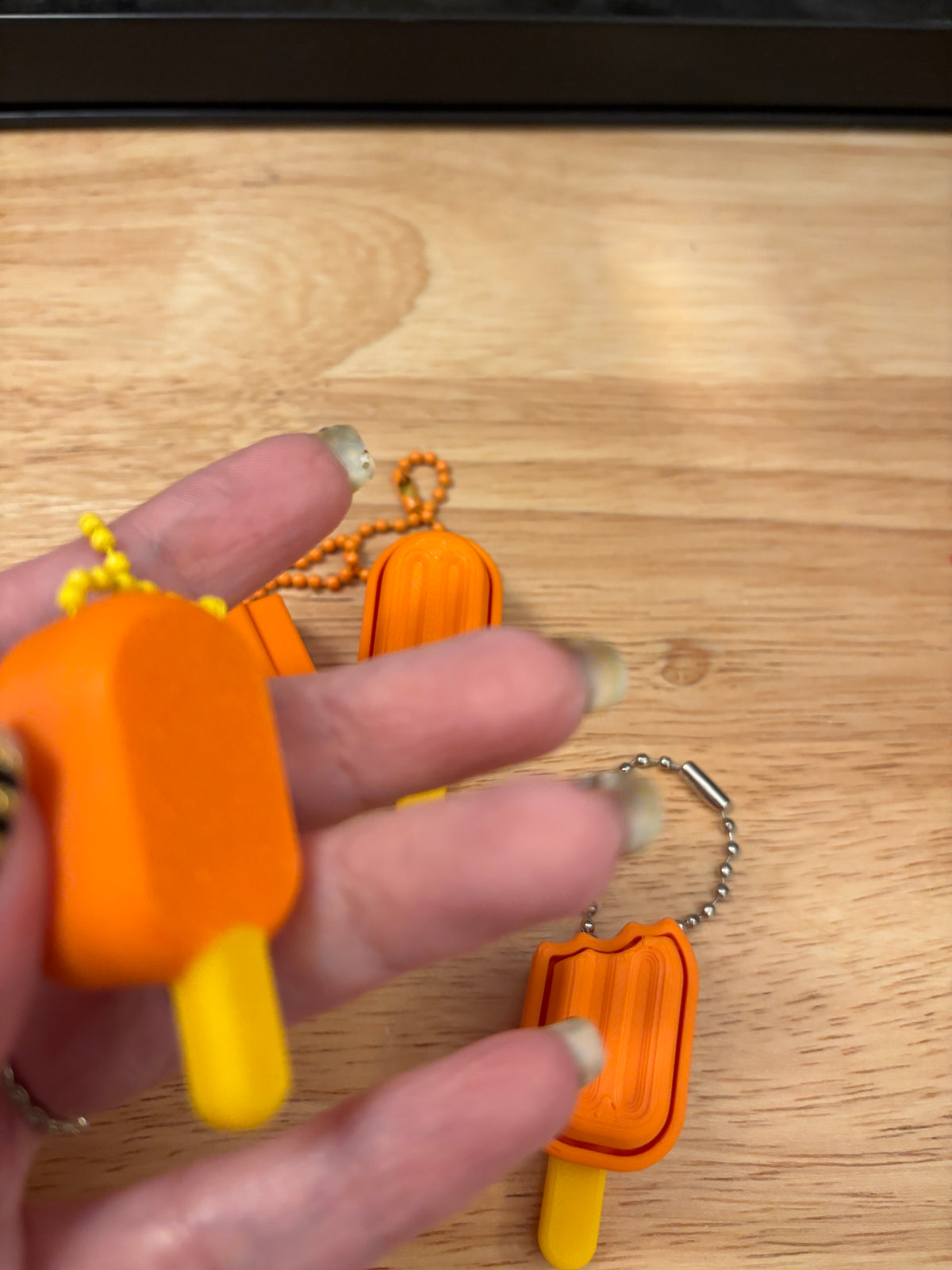Clicky Popsicle Key chain, 3D printed Popsicle keychain