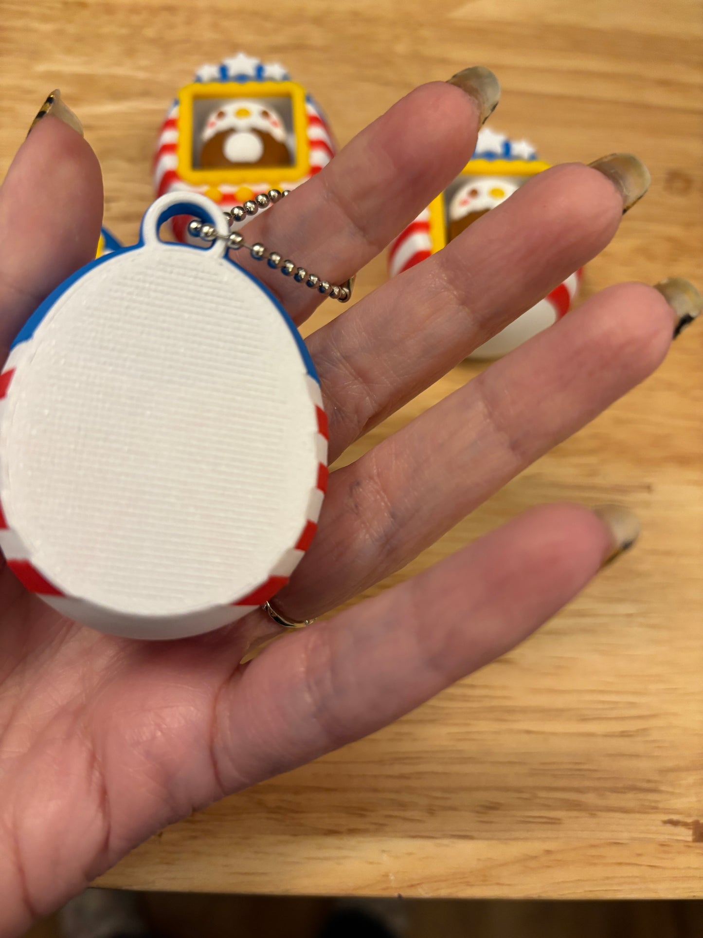 Clicky Patriotic design key chain, 3D printed Eagle clicker key chain