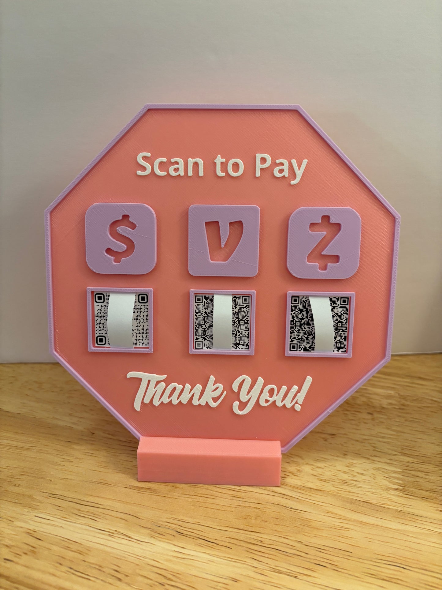 Cutom Scan to Pay sign, Scan to pay stand