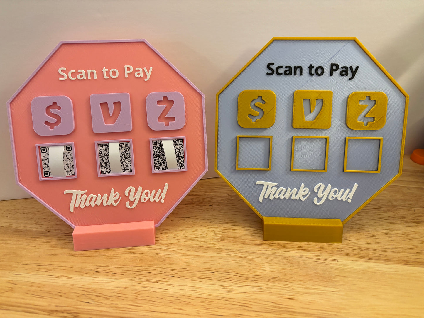 Cutom Scan to Pay sign, Scan to pay stand
