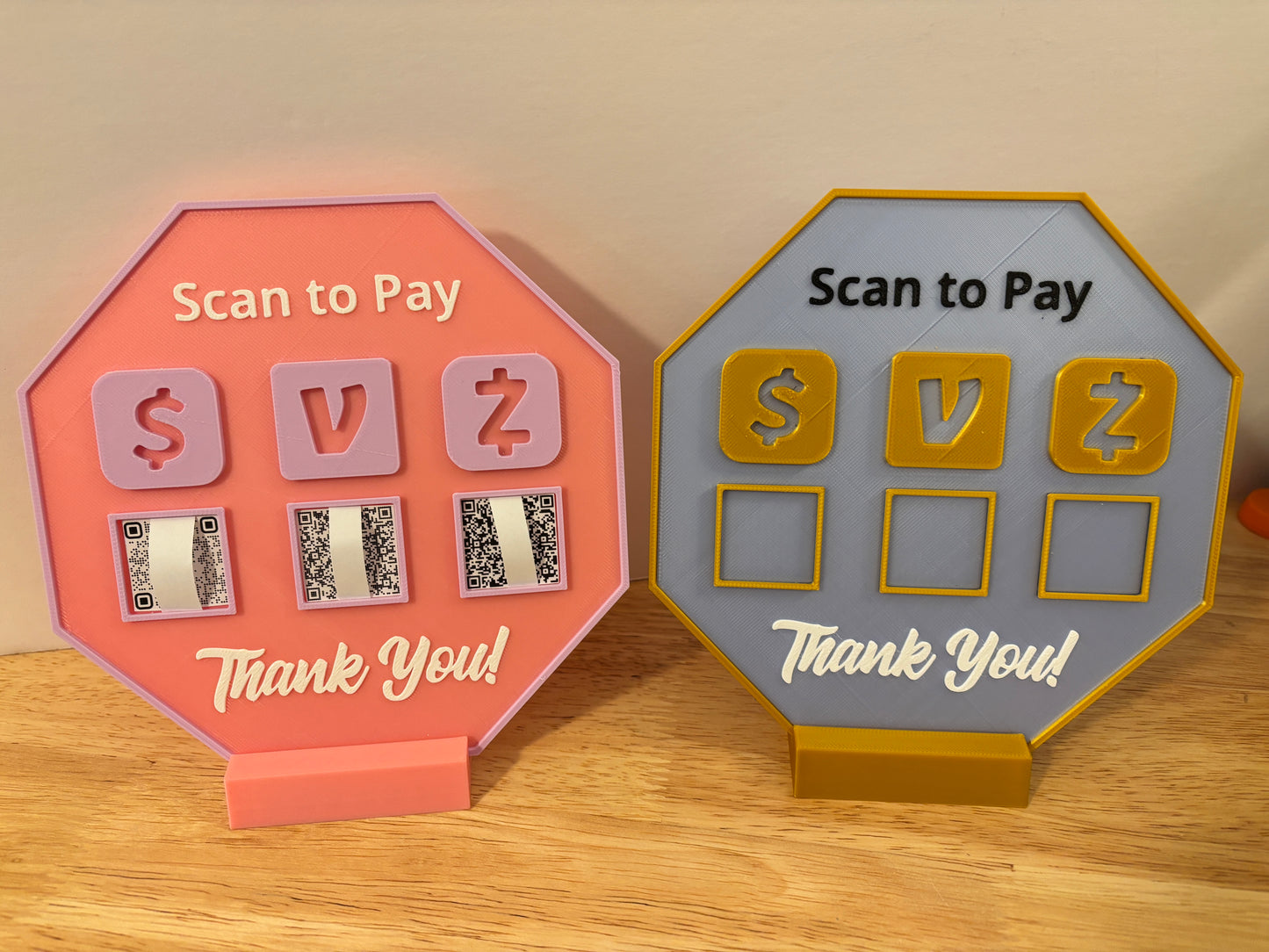 Cutom Scan to Pay sign, Scan to pay stand