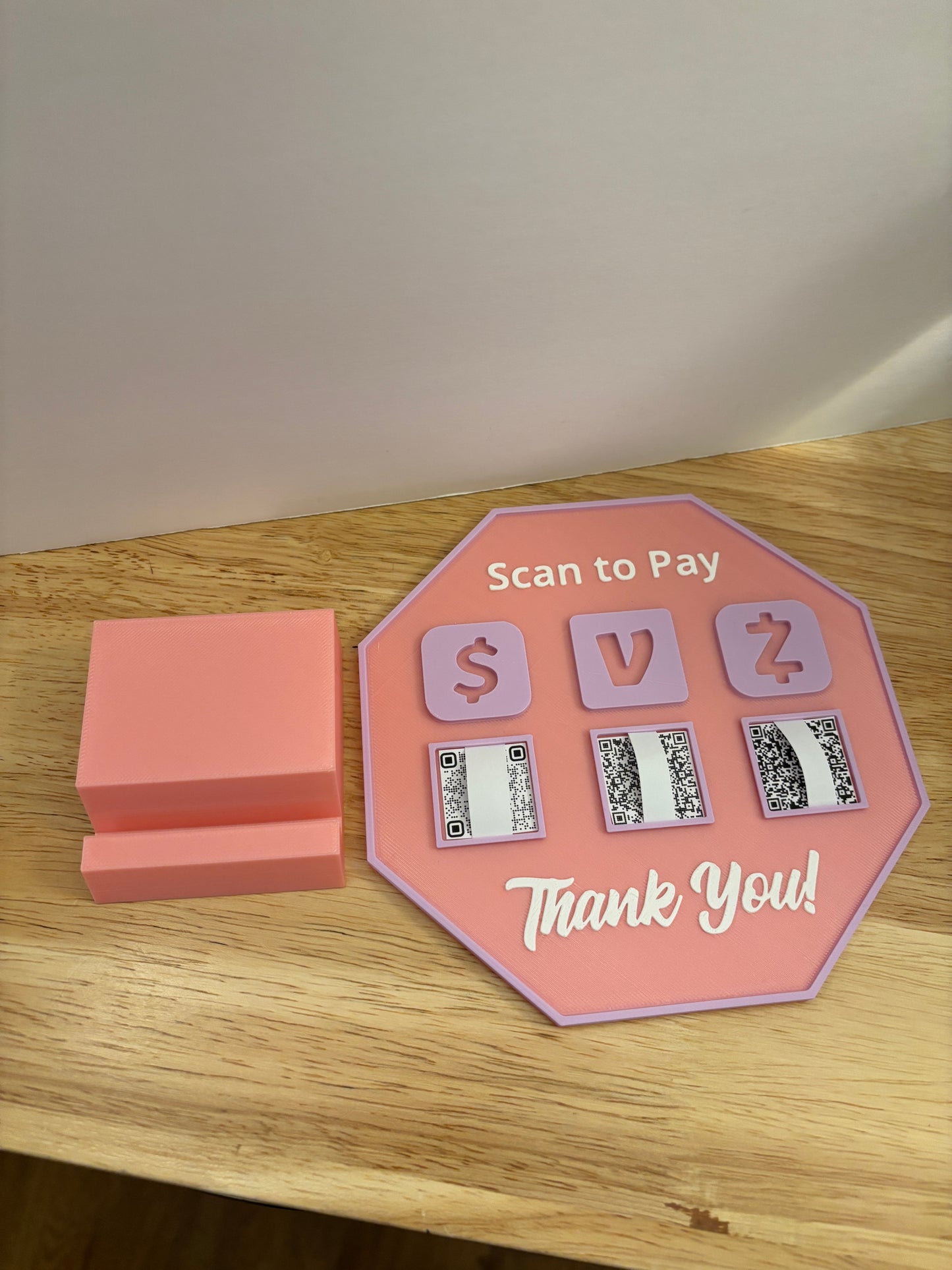 Cutom Scan to Pay sign, Scan to pay stand