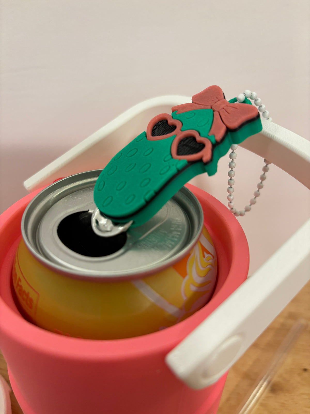 Soda can opener keychain, Nail saver soda can opener, option 2