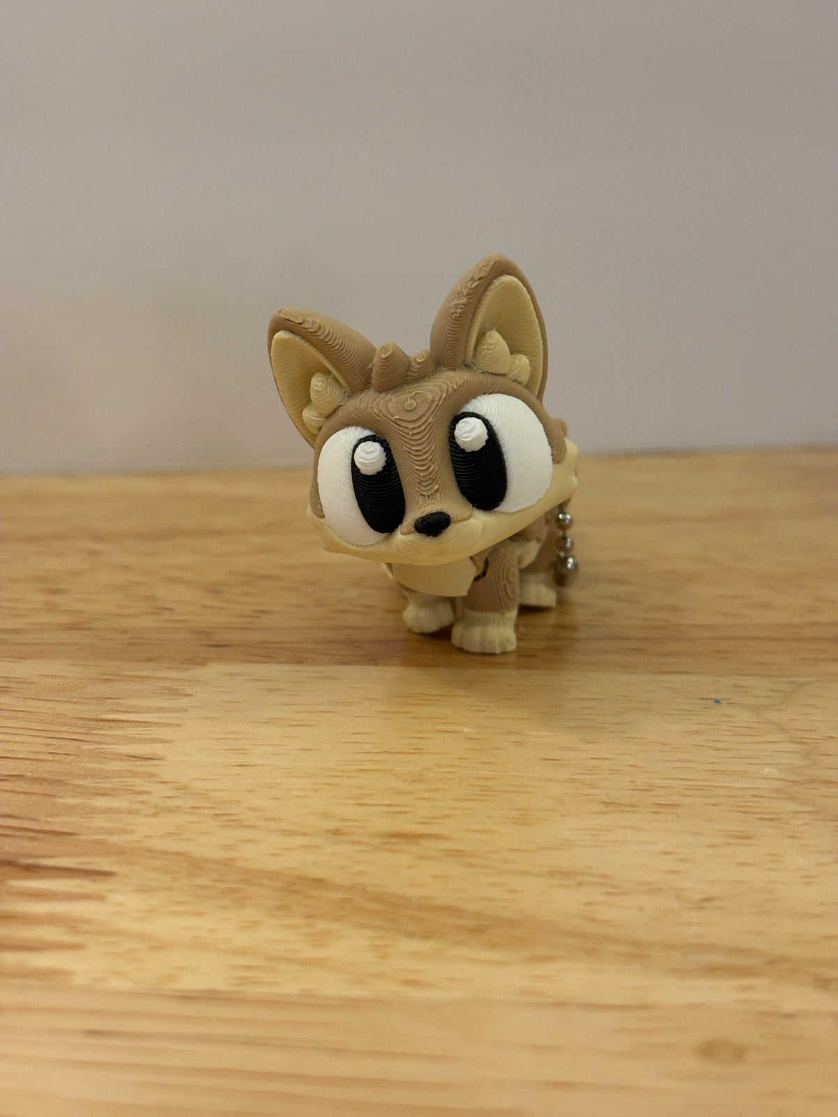 Fox keychain, Big Eye Fox Keychain, 3d printed keychain Fox, Cute Keychain