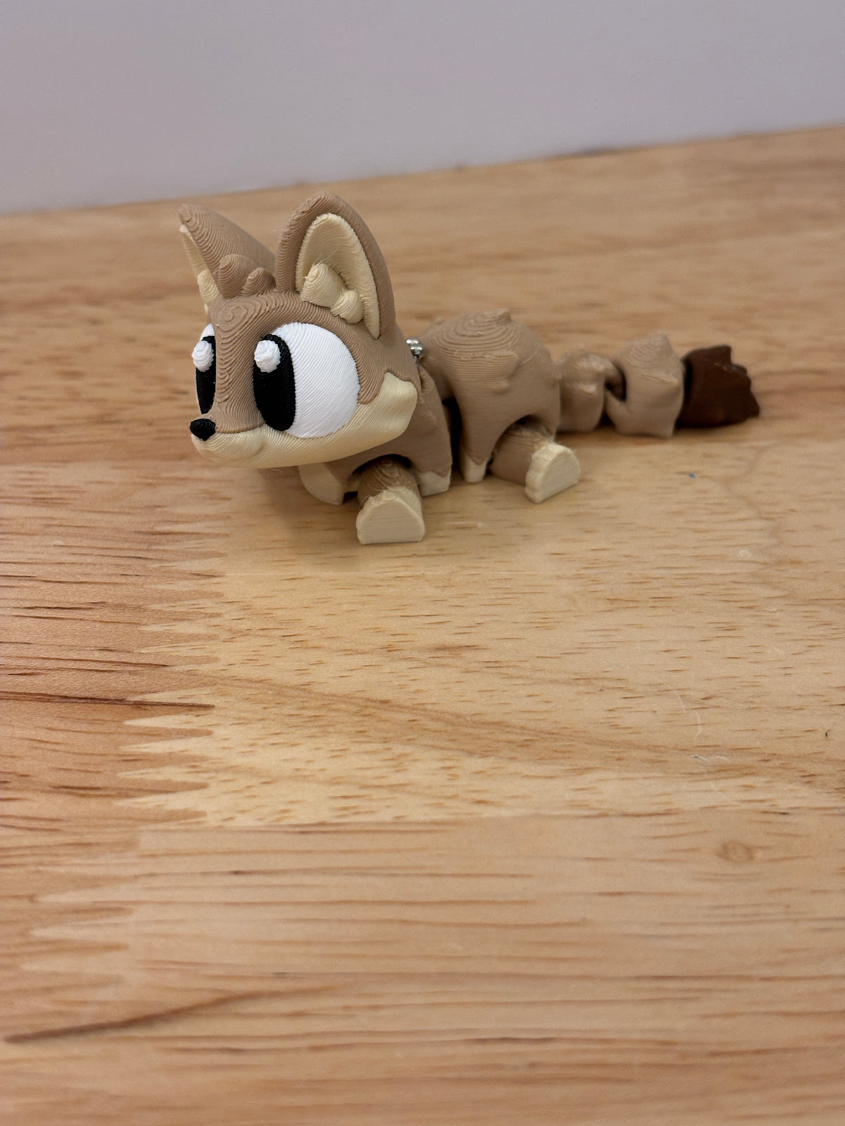 Fox keychain, Big Eye Fox Keychain, 3d printed keychain Fox, Cute Keychain