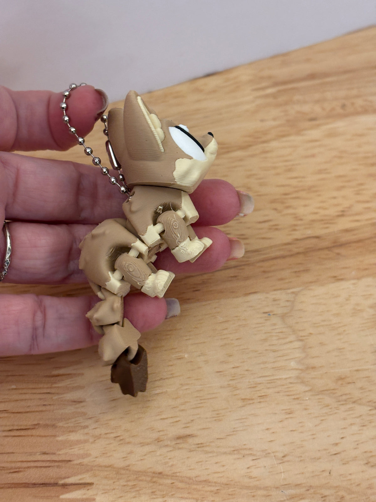 Fox keychain, Big Eye Fox Keychain, 3d printed keychain Fox, Cute Keychain