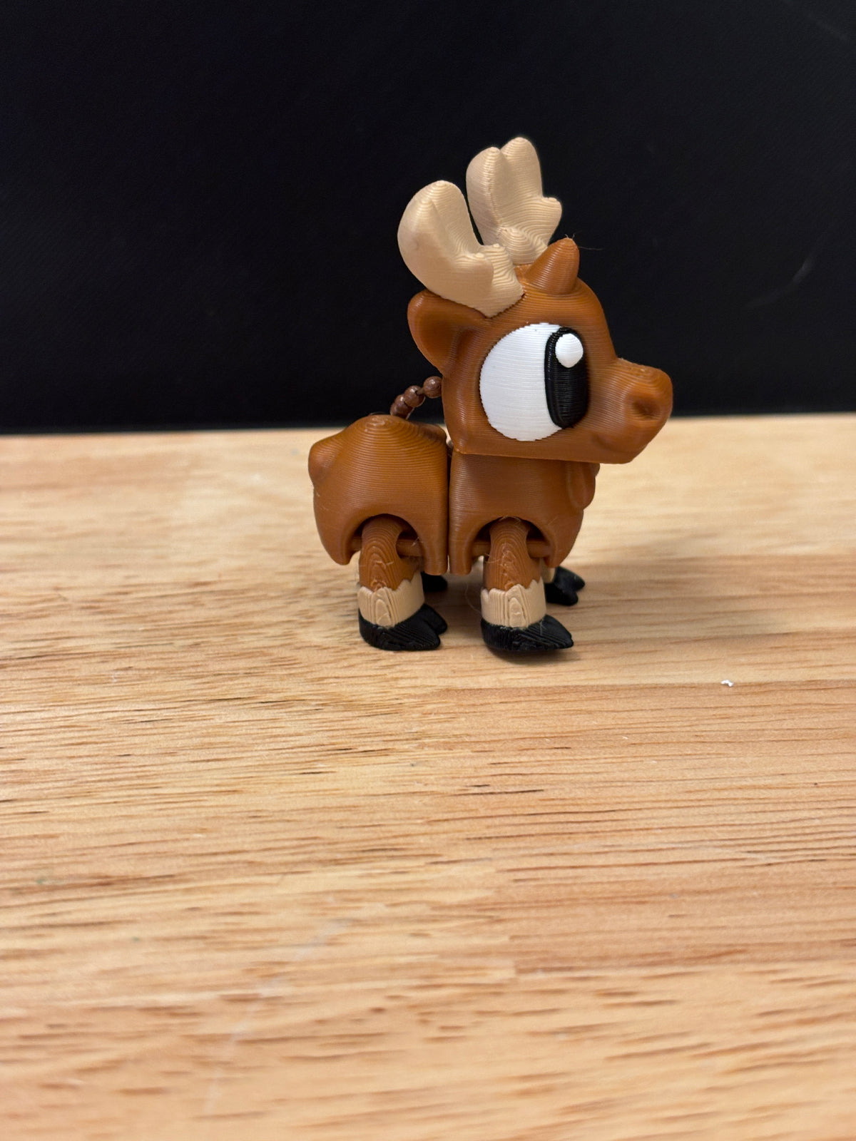 Cute Moose keychain, Big Eye Moose Keychain, 3d printed keychain Moose, Cute Wildlife Keychain