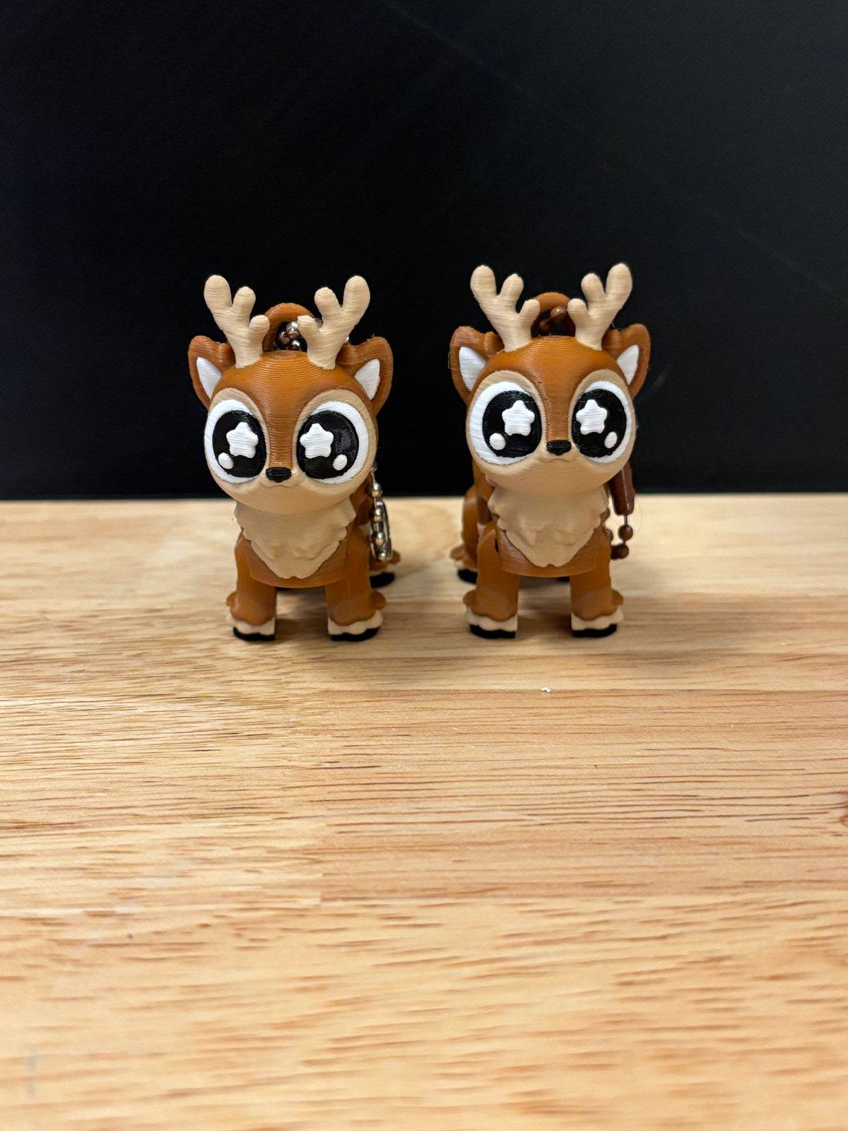 Cute Reindeer keychain, Big Eye Reindeer Keychain, 3d printed keychain Reindeer, Cute deer keychain, flexiable reindeer