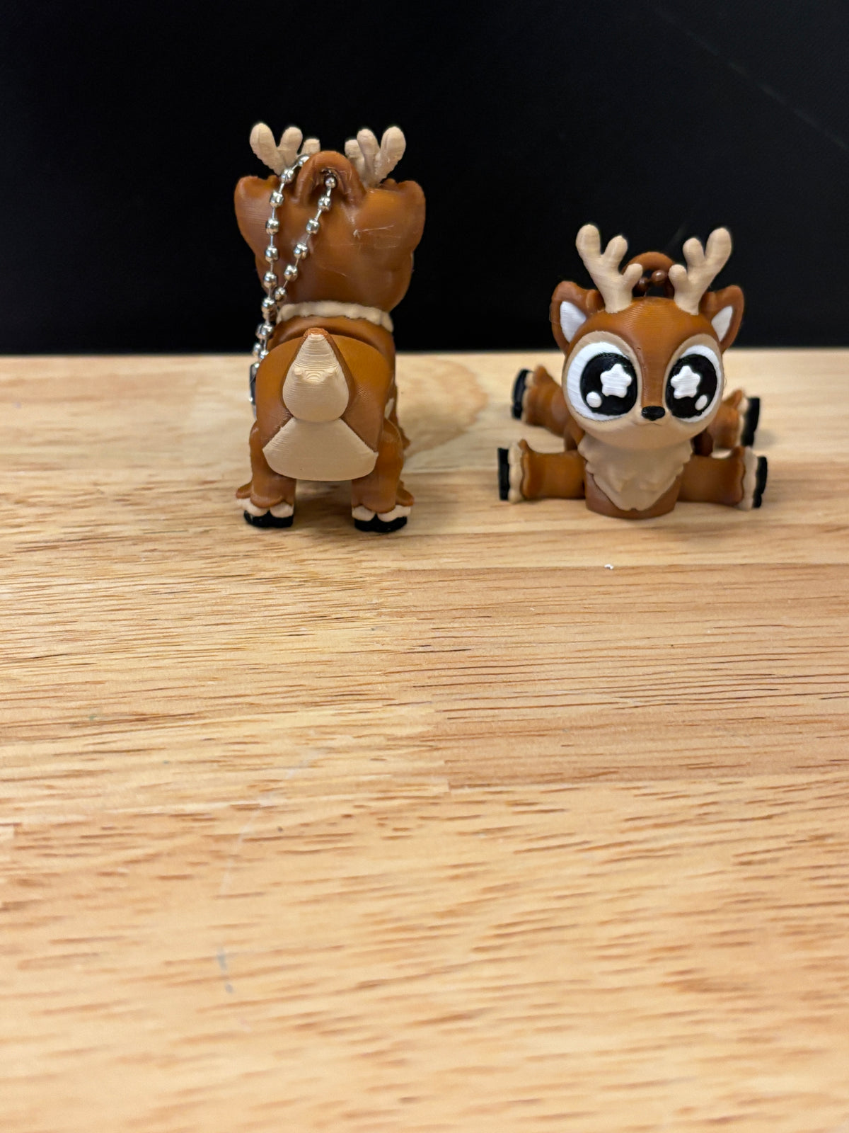 Cute Reindeer keychain, Big Eye Reindeer Keychain, 3d printed keychain Reindeer, Cute deer keychain, flexiable reindeer