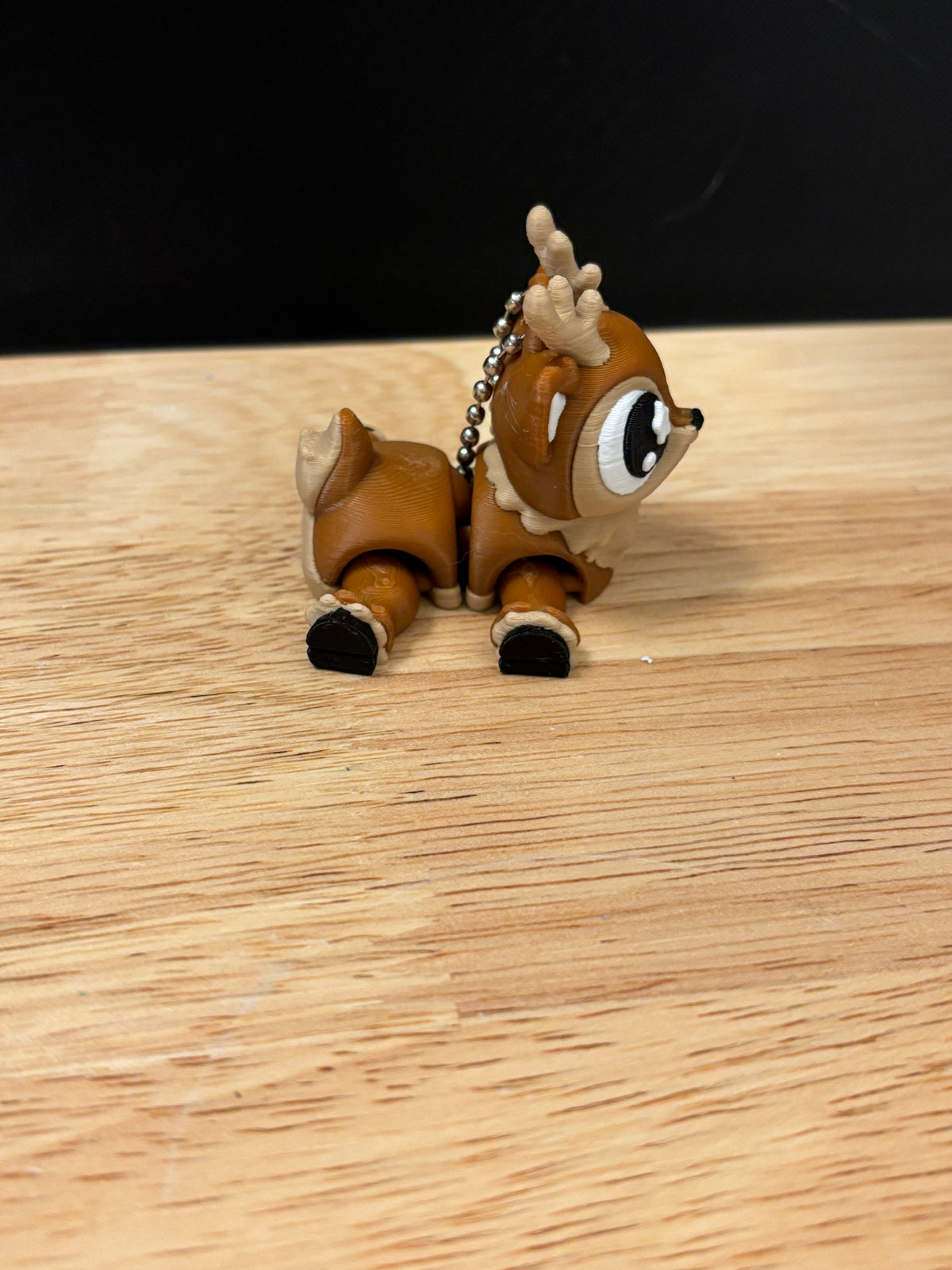 Cute Reindeer keychain, Big Eye Reindeer Keychain, 3d printed keychain Reindeer, Cute deer keychain, flexiable reindeer
