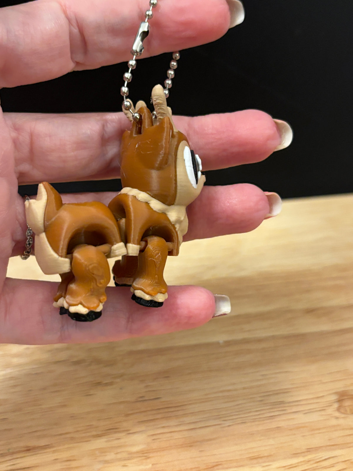 Cute Reindeer keychain, Big Eye Reindeer Keychain, 3d printed keychain Reindeer, Cute deer keychain, flexiable reindeer