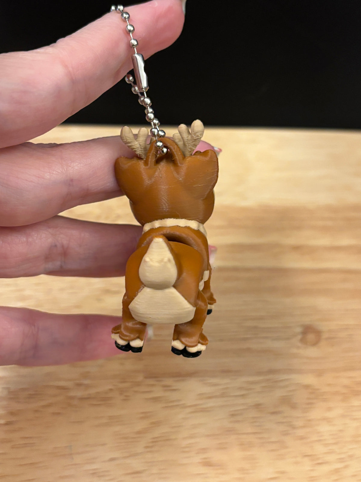 Cute Reindeer keychain, Big Eye Reindeer Keychain, 3d printed keychain Reindeer, Cute deer keychain, flexiable reindeer
